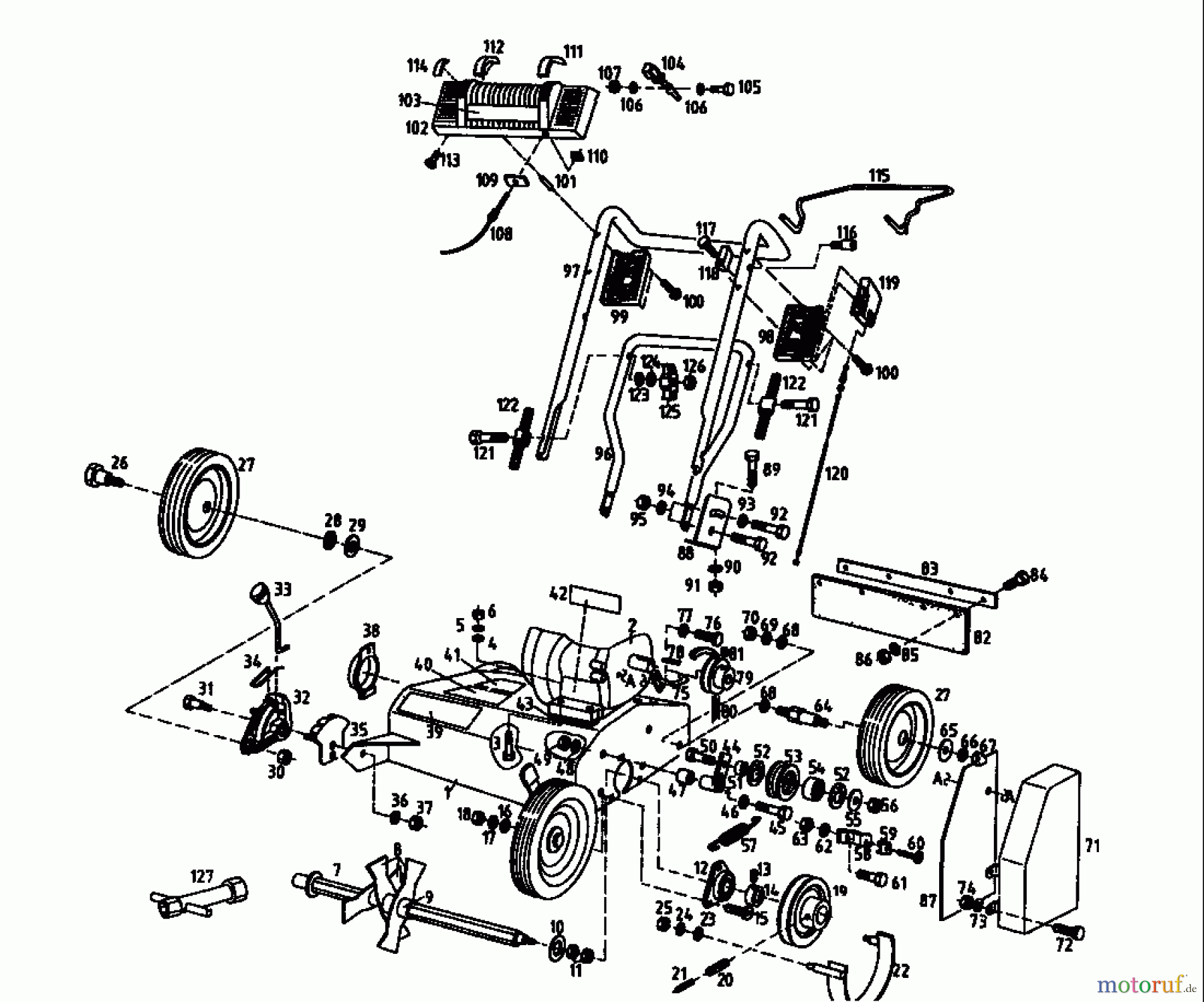  Gutbrod Motorvertikutierer MV 504 00053.05  (1994) Grundgerät