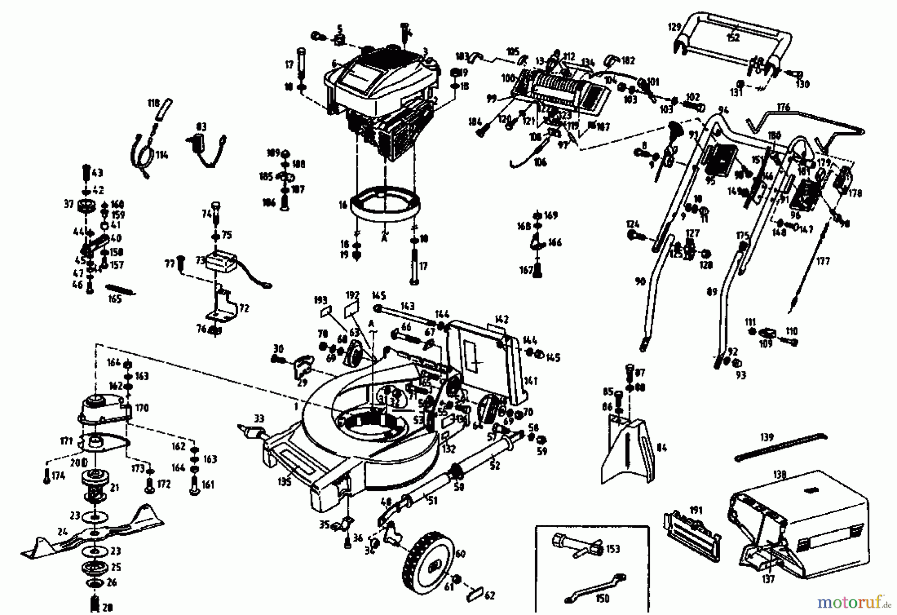  Gutbrod Motormäher mit Antrieb MH 454 RSEB 04024.01  (1994) Grundgerät