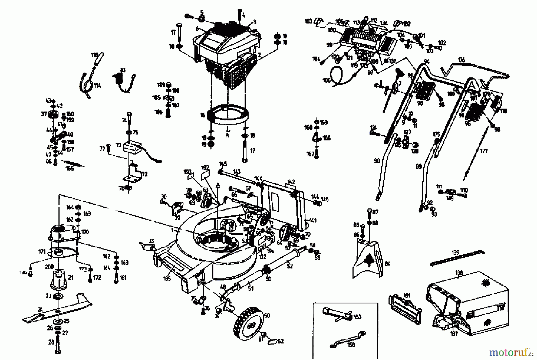  Gutbrod Motormäher mit Antrieb MH 454 REB 04006.08  (1994) Grundgerät