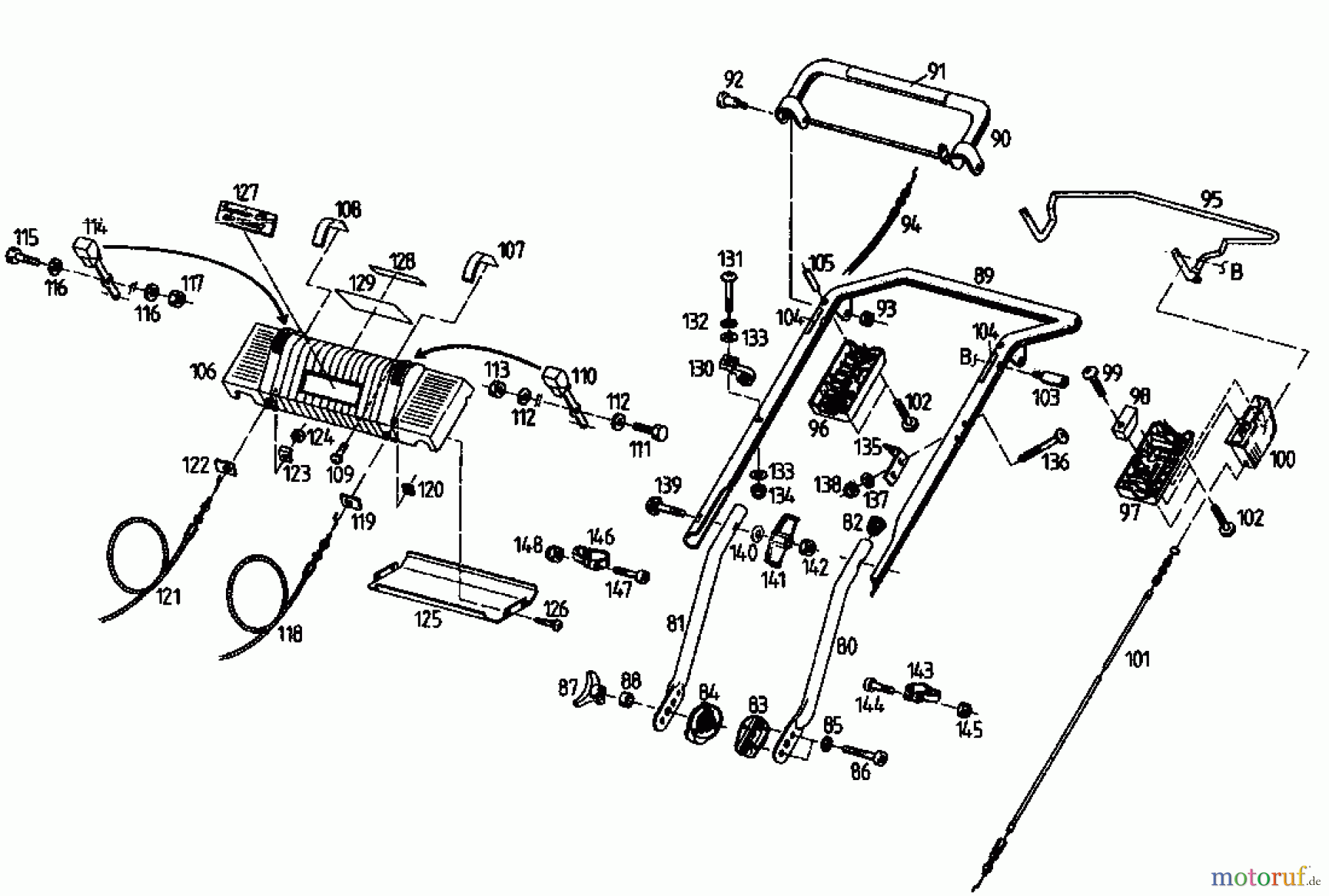  Gutbrod Motormäher mit Antrieb MH 454 RV 04024.04  (1995) Holm
