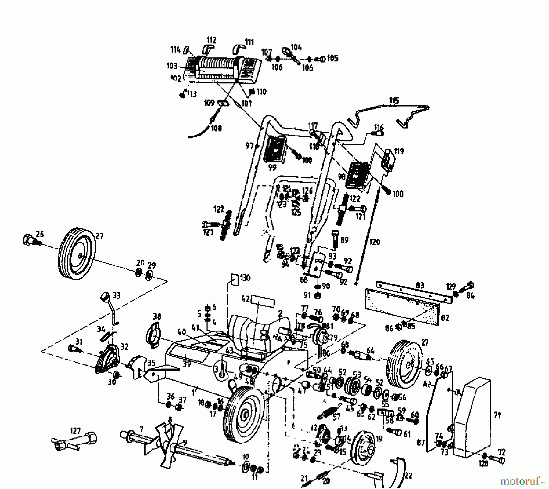  Gutbrod Motorvertikutierer MV 504 00053.05  (1995) Grundgerät