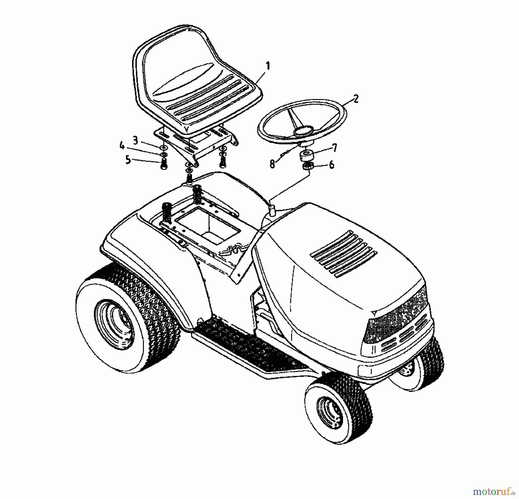  Gutbrod Rasentraktoren RSB 80-12 00097.07  (1995) Lenkrad, Sitz