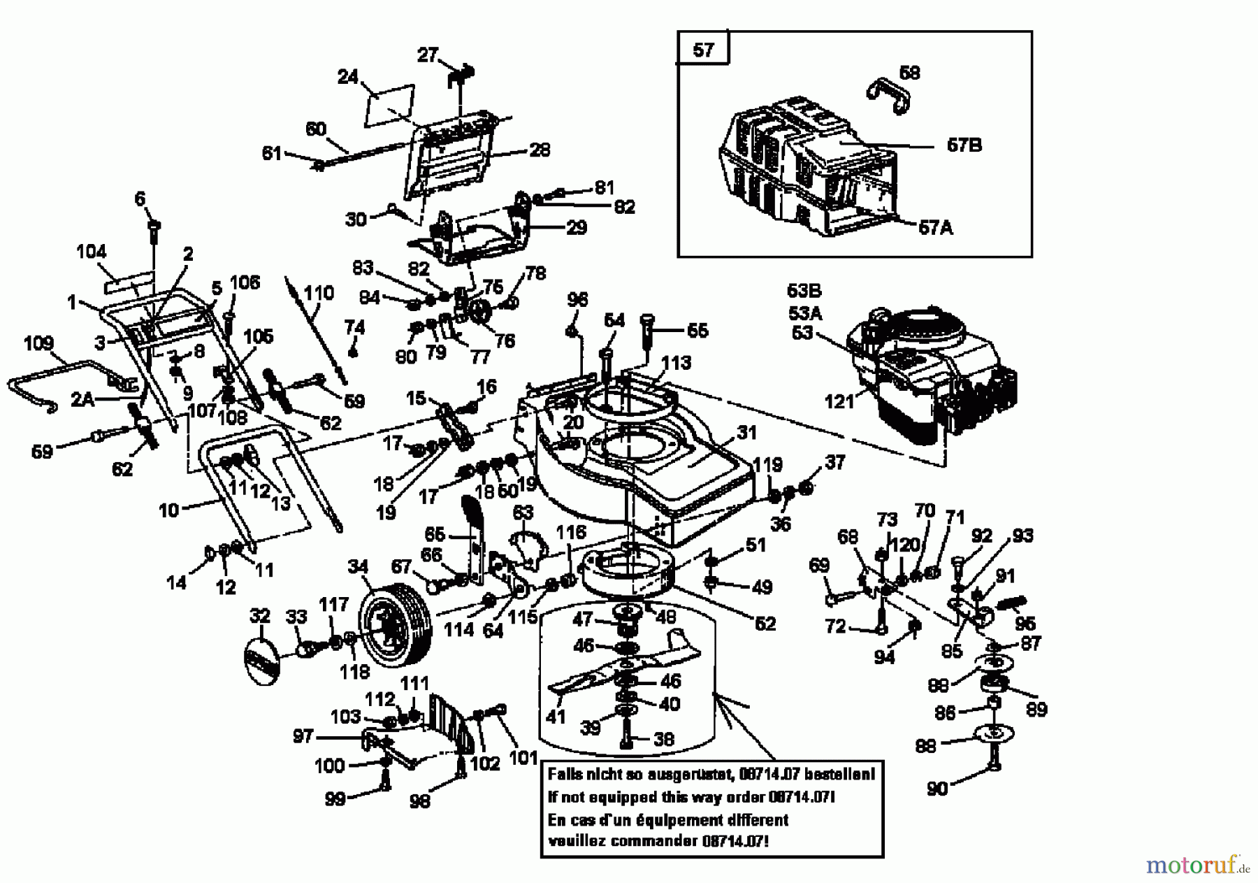  Gutbrod Motormäher mit Antrieb ECO B-BR 04011.03  (1995) Grundgerät