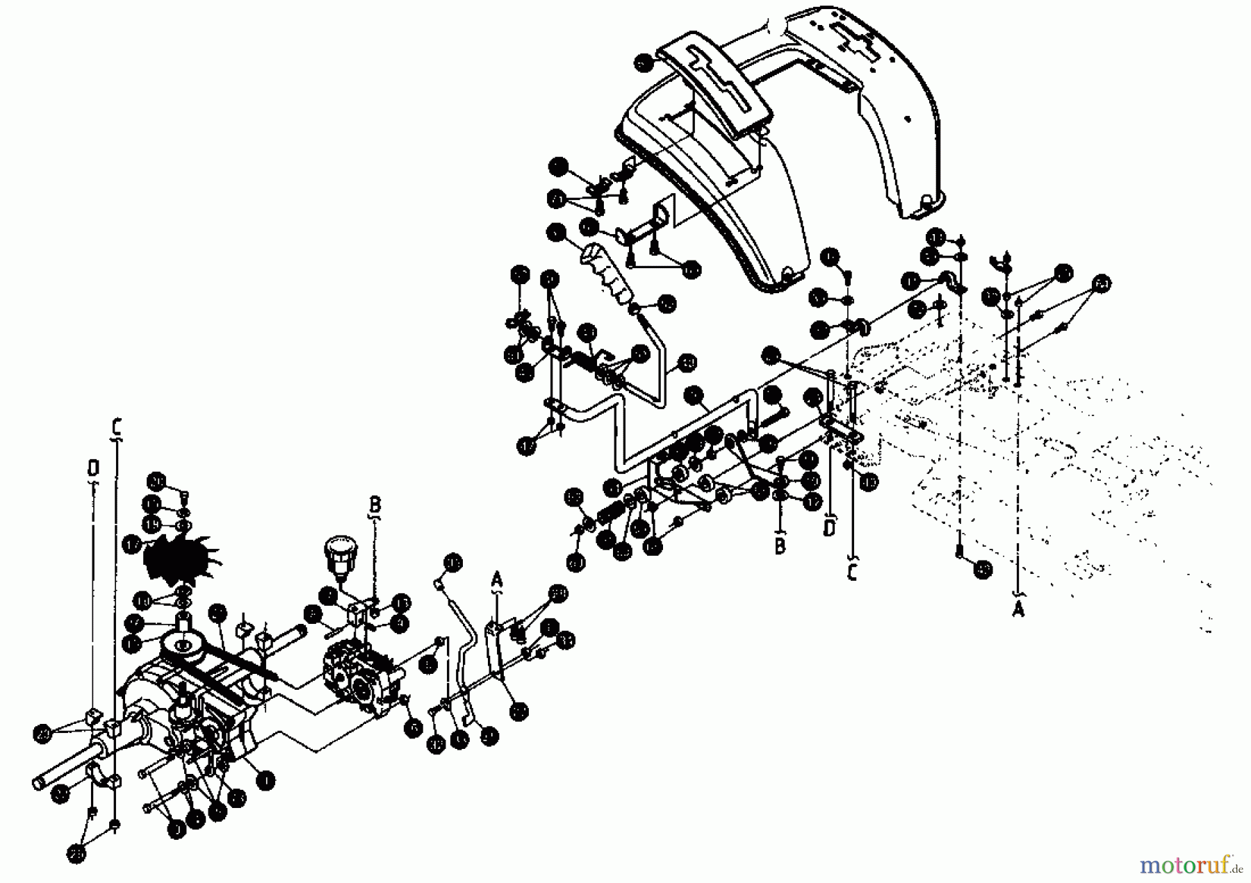  Gutbrod Rasentraktoren RSB 110-16 H 00097.02  (1995) Getriebe