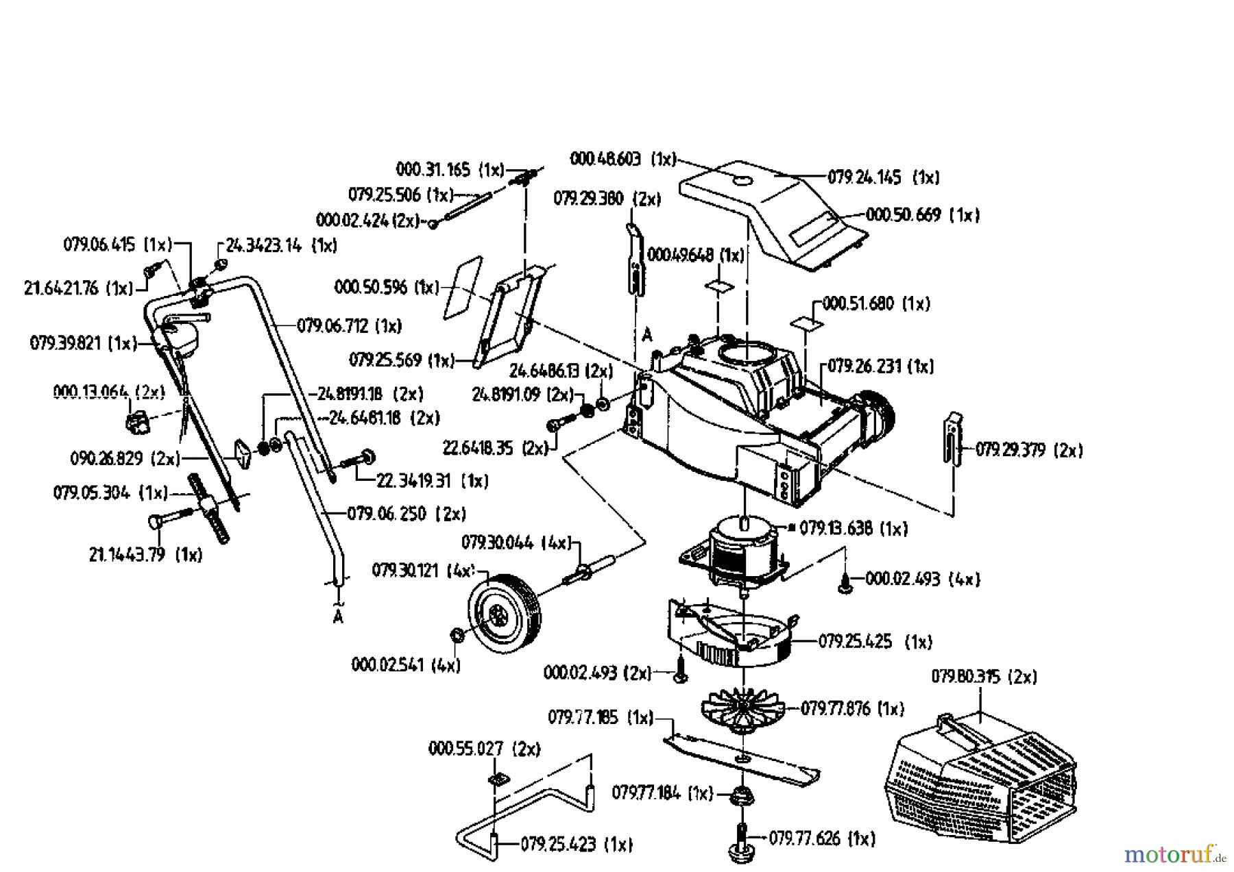  Golf Elektromäher Junior 02819.03  (1995) Grundgerät