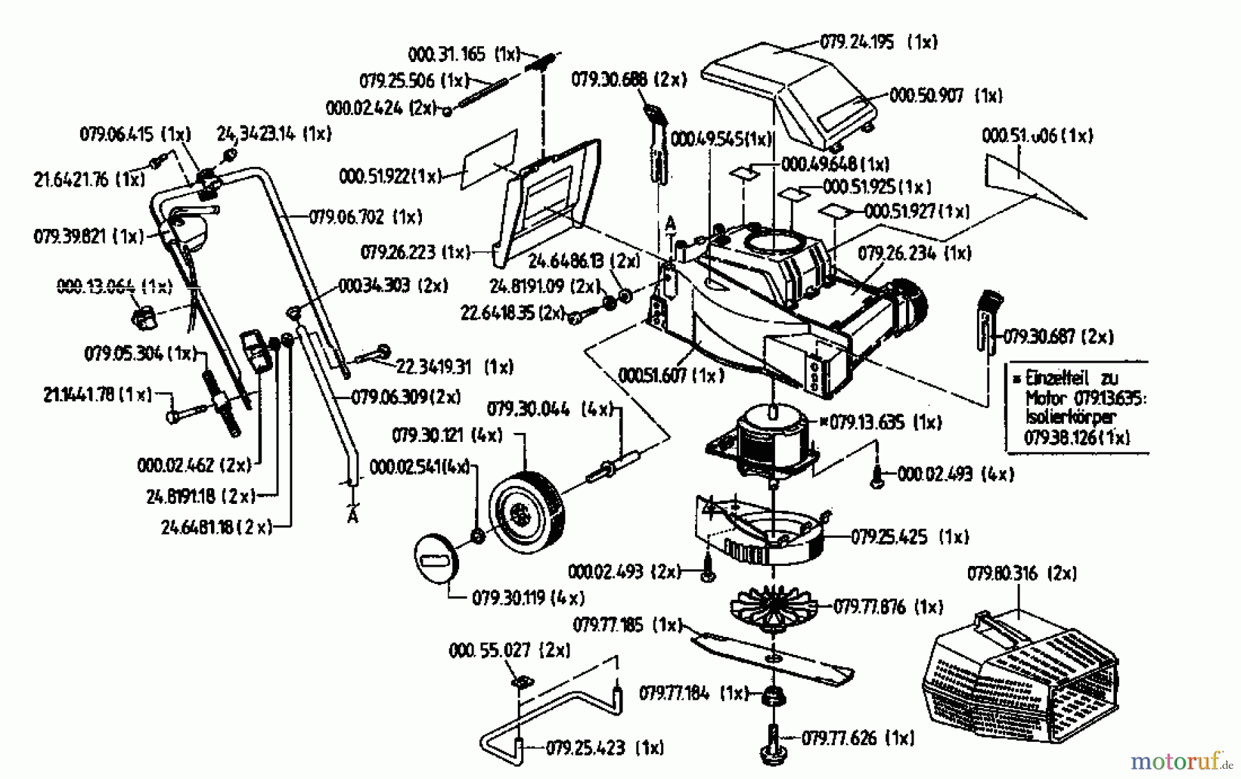  Golf Elektromäher Darling 900 04027.02  (1995) Grundgerät