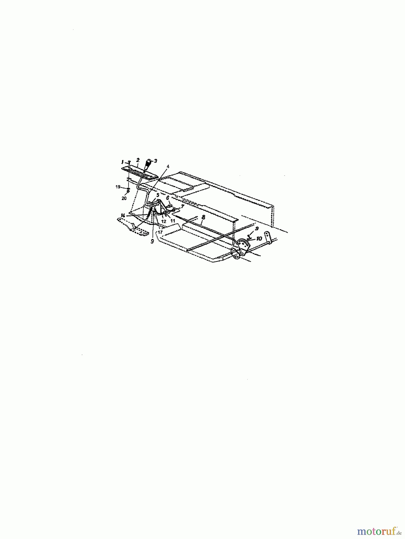  MTD Rasentraktoren K 675 F 134K675F678  (1994) Schalthebel