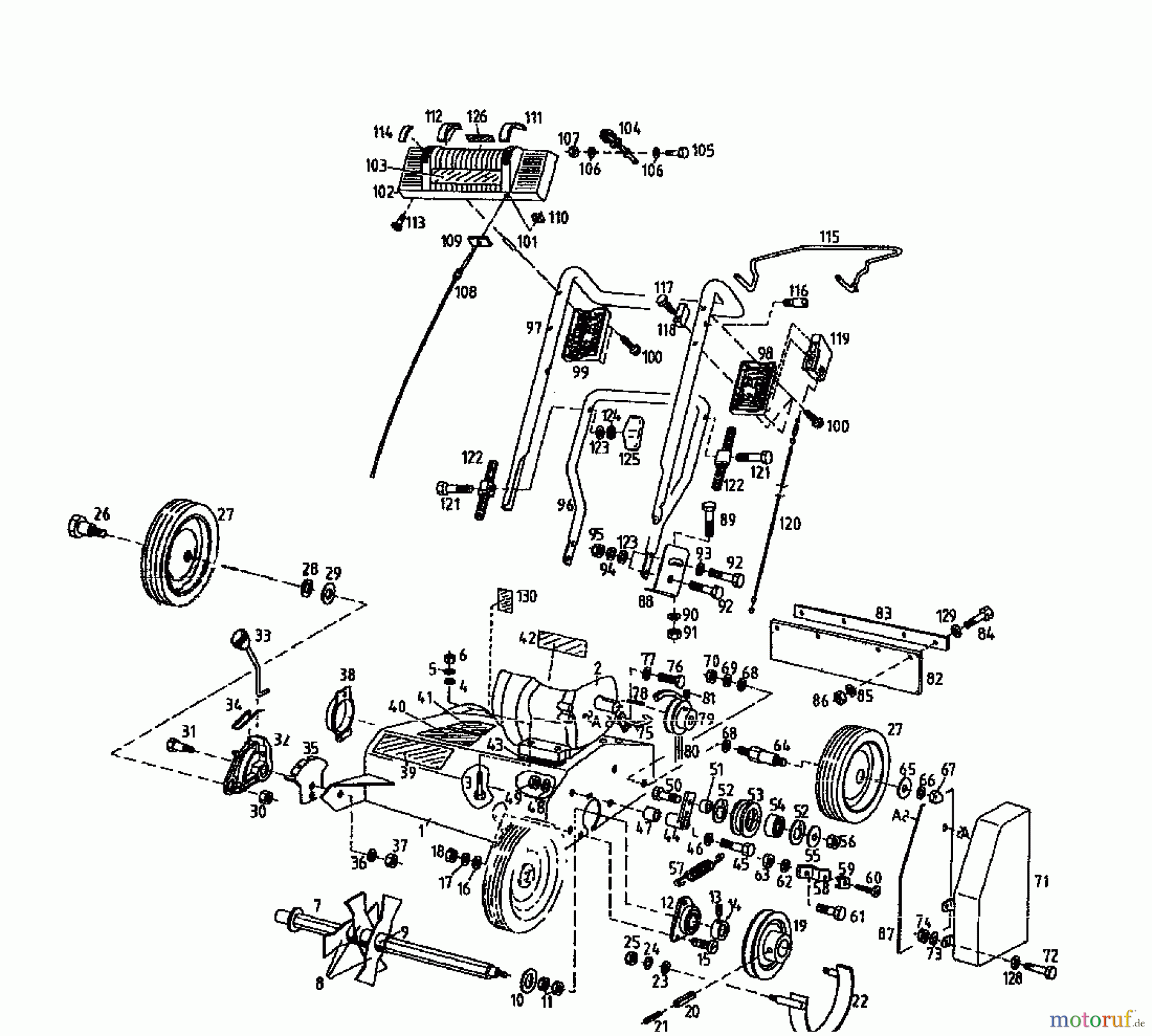  Gutbrod Motorvertikutierer MV 504 00053.05  (1996) Grundgerät
