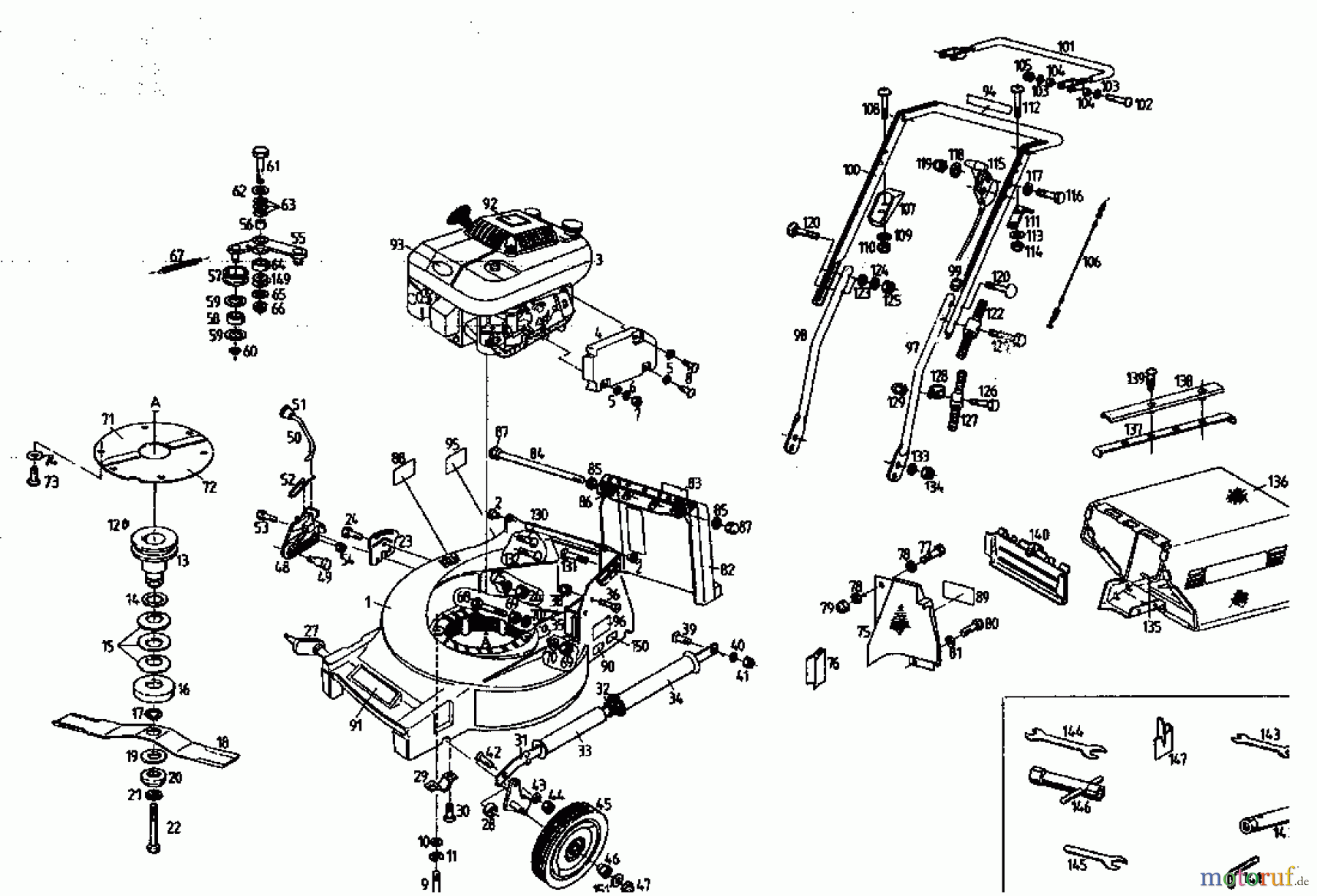  Gutbrod Motormäher mit Antrieb MH 534 PR 04017.03  (1996) Grundgerät