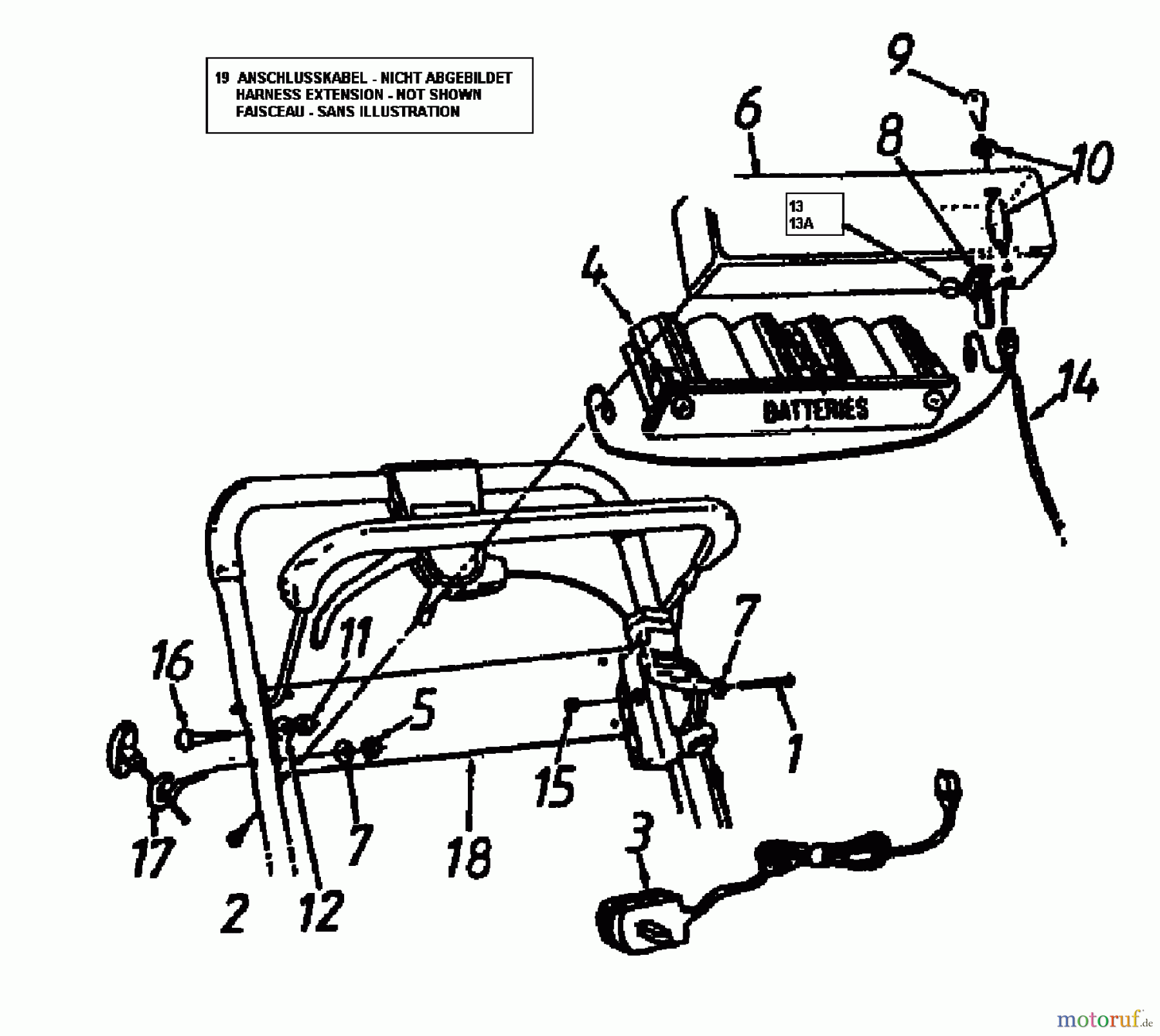  Gutbrod Motormäher mit Antrieb MH 464 RVE 6 04050.02  (1996) Elektroteile