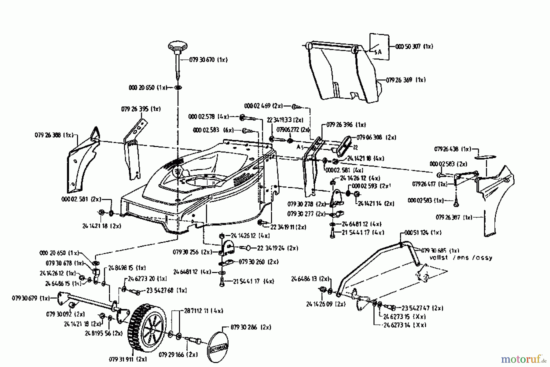  Gutbrod Motormäher mit Antrieb HB 48 REL 02815.05  (1996) Grundgerät