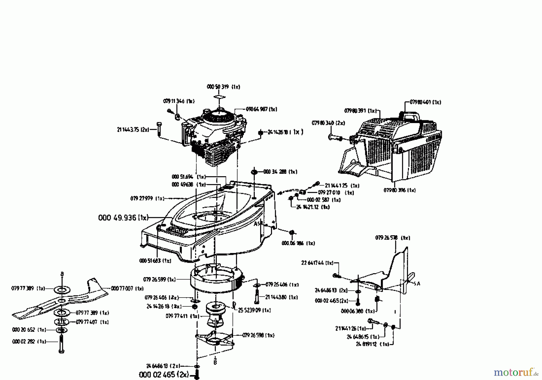  Gutbrod Motormäher mit Antrieb HB 42 RL 04029.01  (1996) Grundgerät