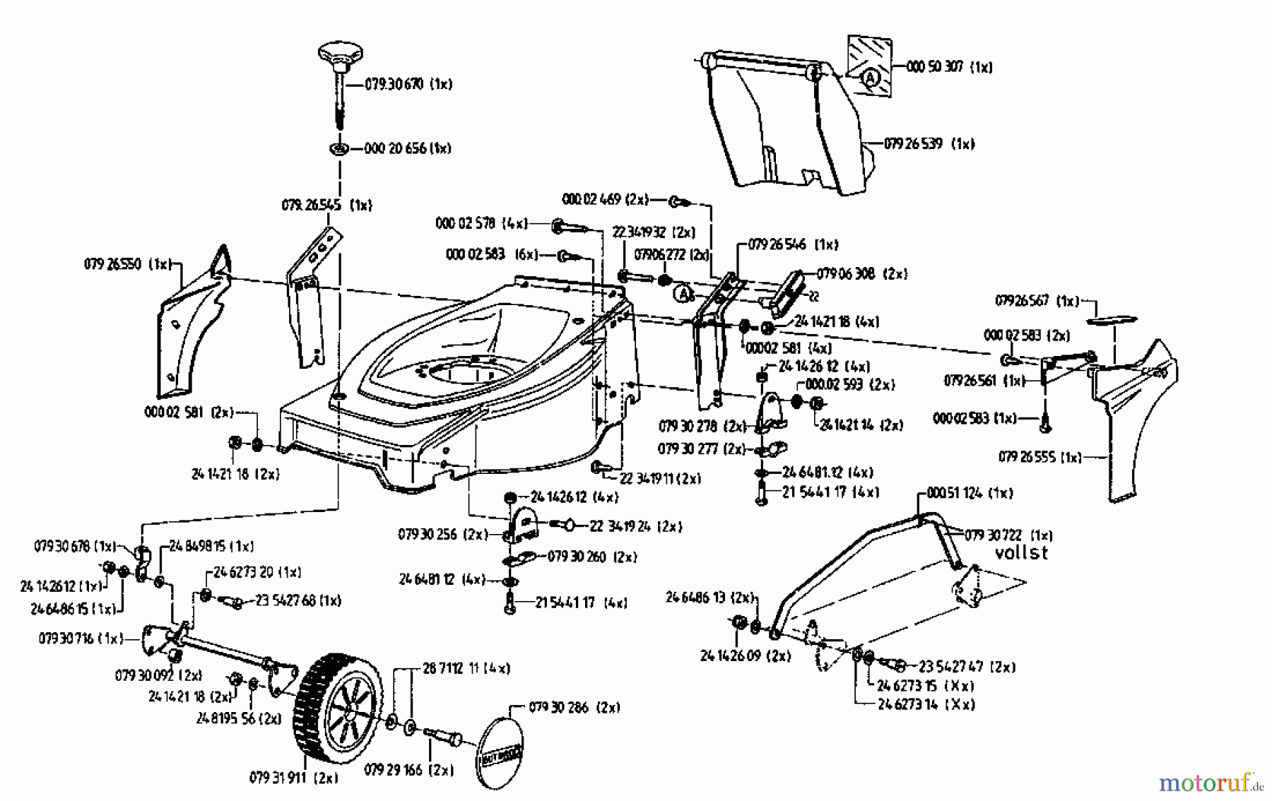  Gutbrod Motormäher mit Antrieb HB 42 RL 04029.01  (1996) Grundgerät