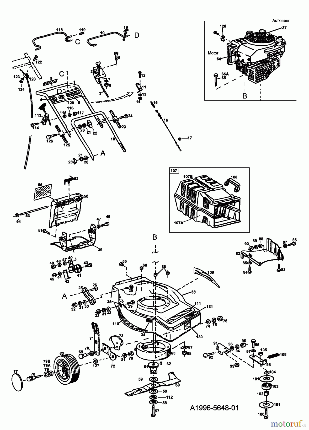  Gutbrod Motormäher mit Antrieb GOLDEN SPRINT BR 04054.02  (1996) Grundgerät