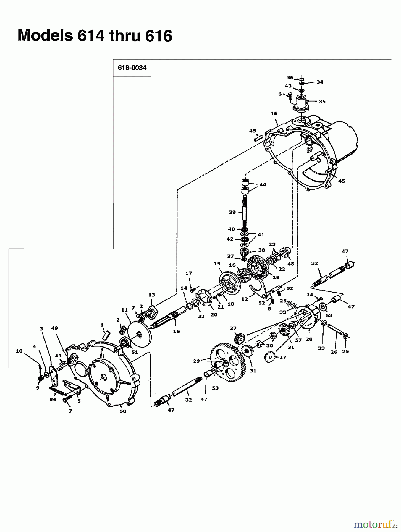  Yard-Man Rasentraktoren TG 6155 S 136D614G643  (1996) Getriebe