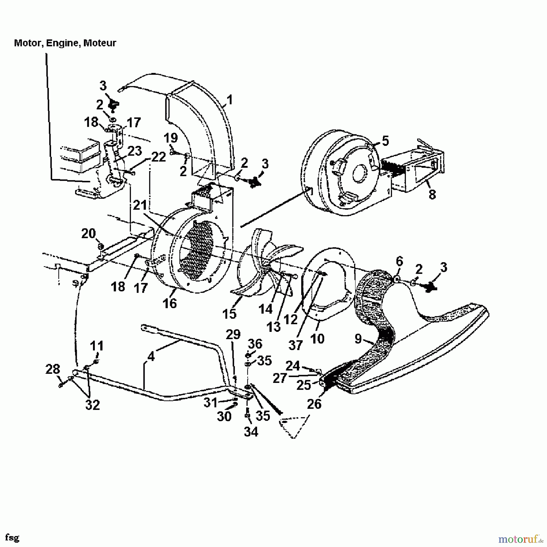  MTD Laubbläser, Laubsauger Vacu-Jet-Star 241-6850  (1991) Saugdüse, Trichter