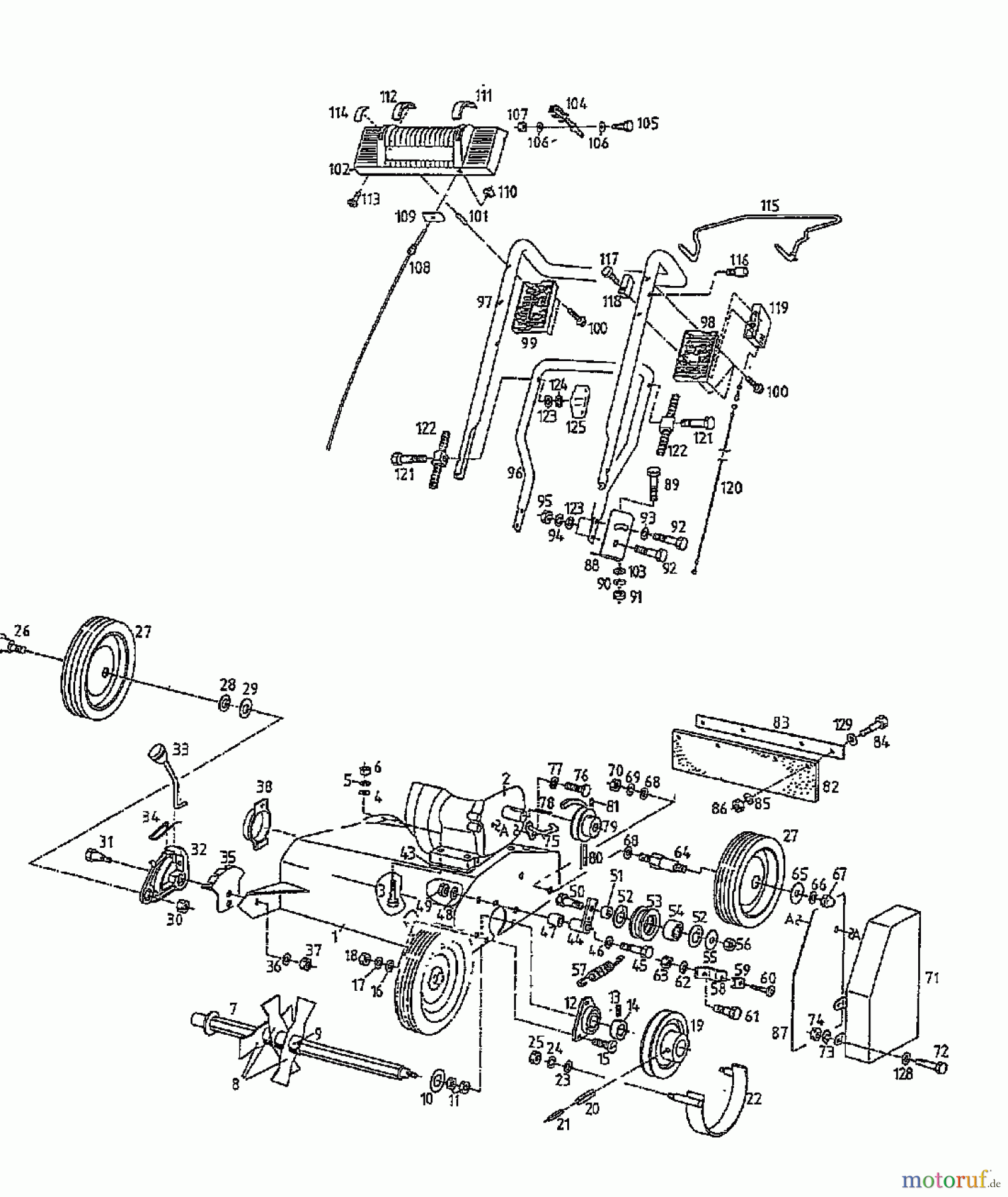  Gutbrod Motorvertikutierer MV 504 00053.05  (1997) Grundgerät