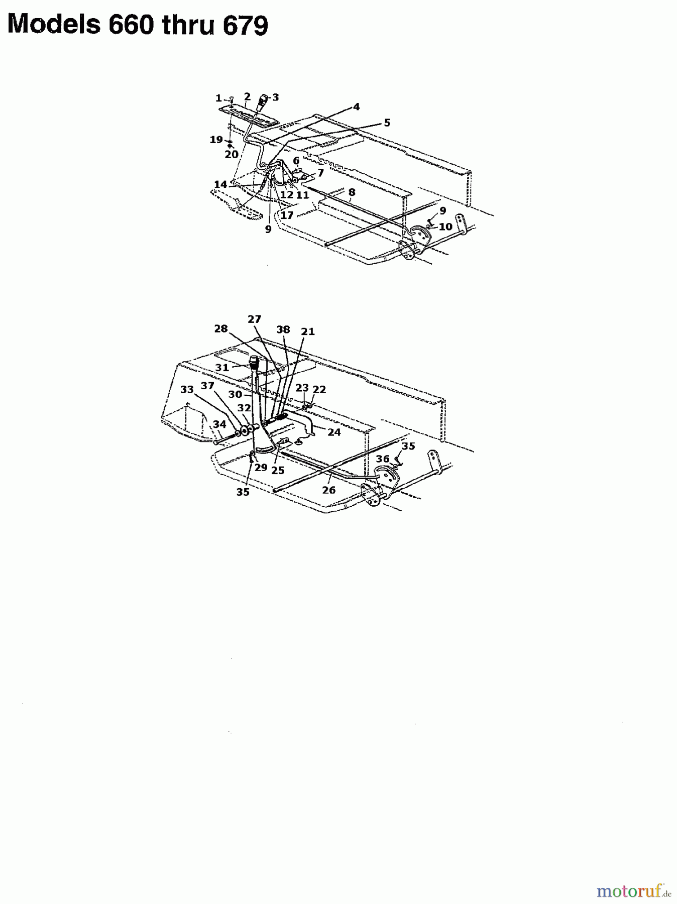  MTD Rasentraktoren B/160 13AM675F678  (1997] Geschwindigkeitsregelung