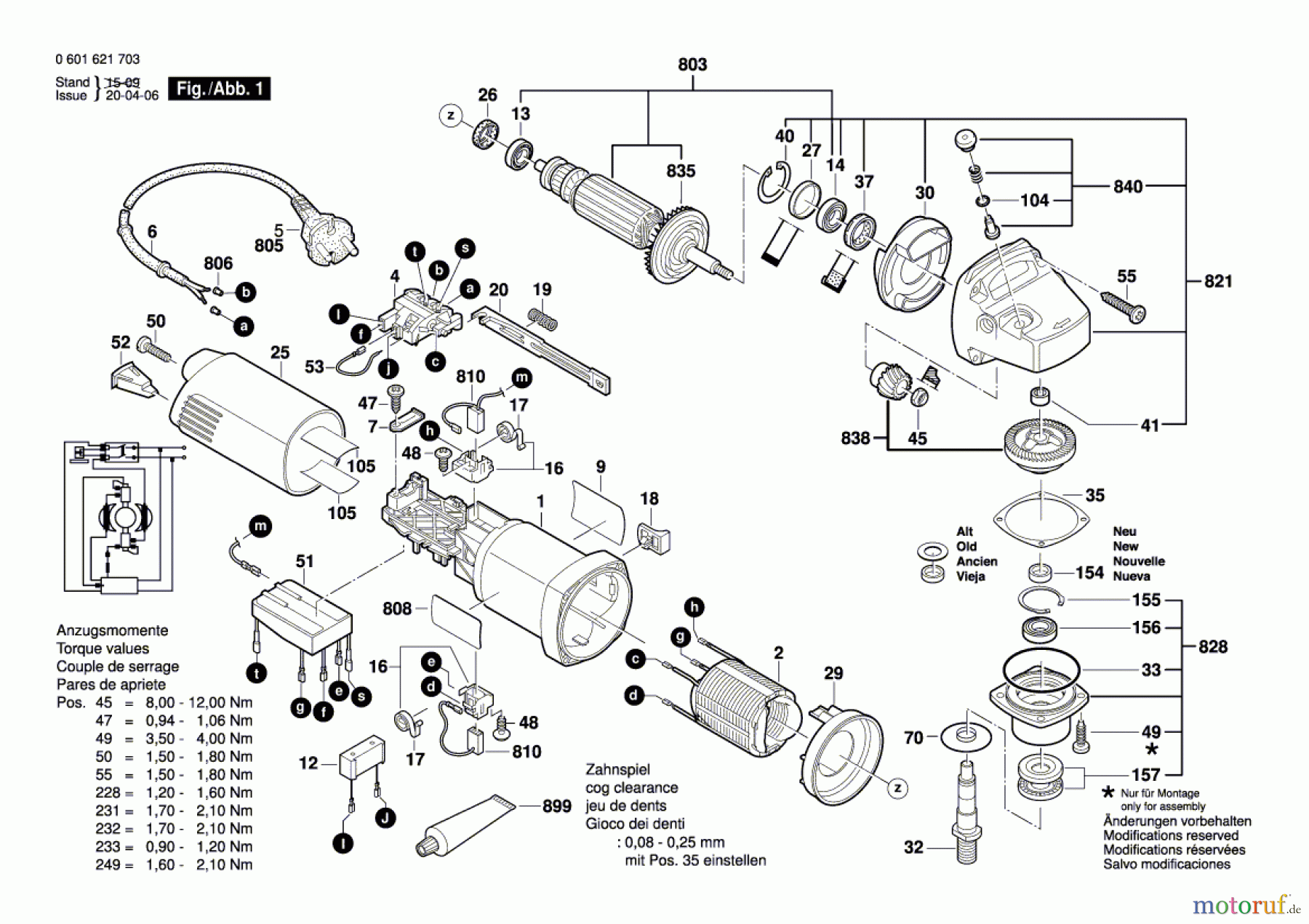  Bosch Werkzeug Mauernutfräse GNF 35 CA Seite 1