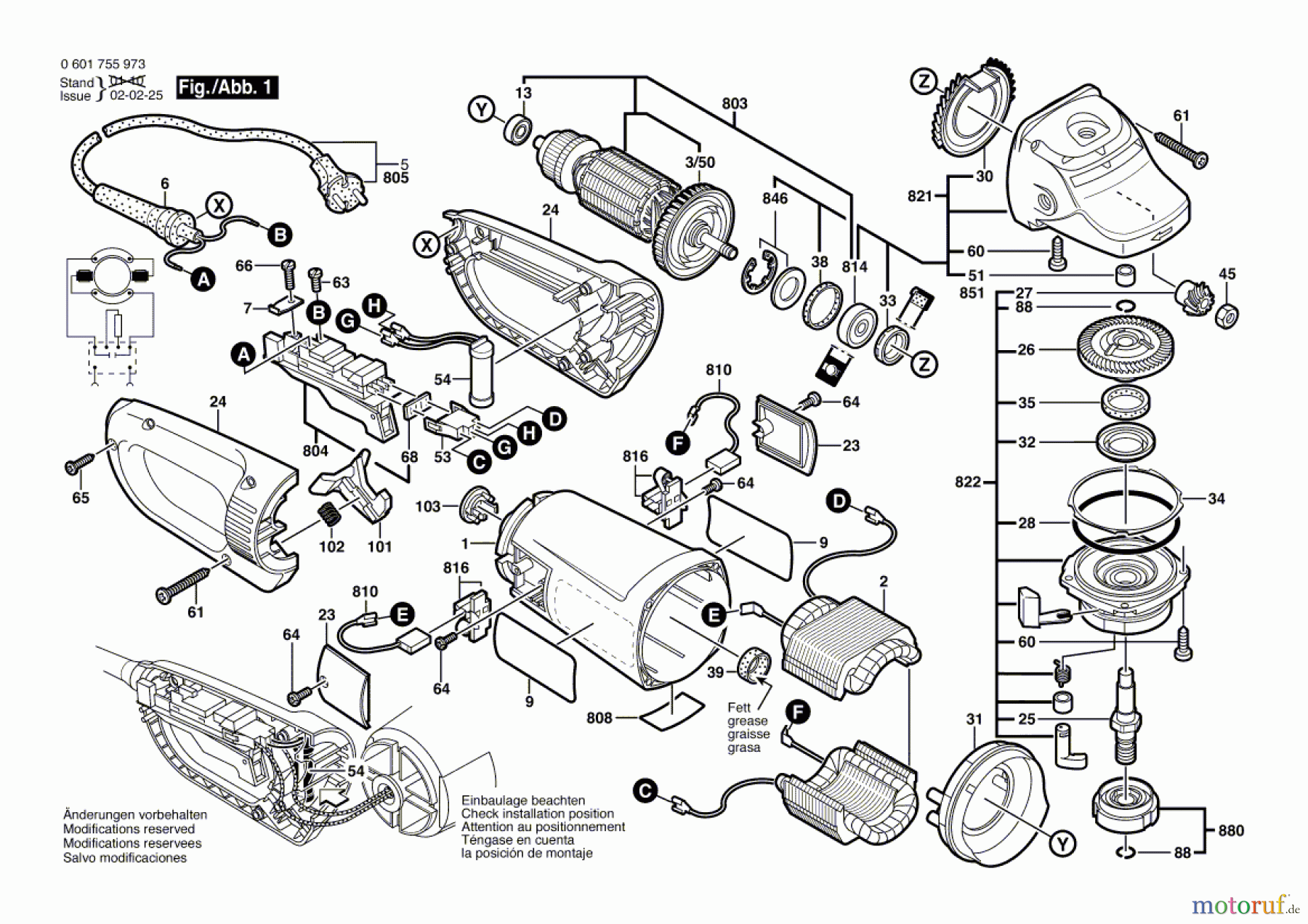  Bosch Werkzeug Winkelschleifer GWS 25-180 JS Seite 1
