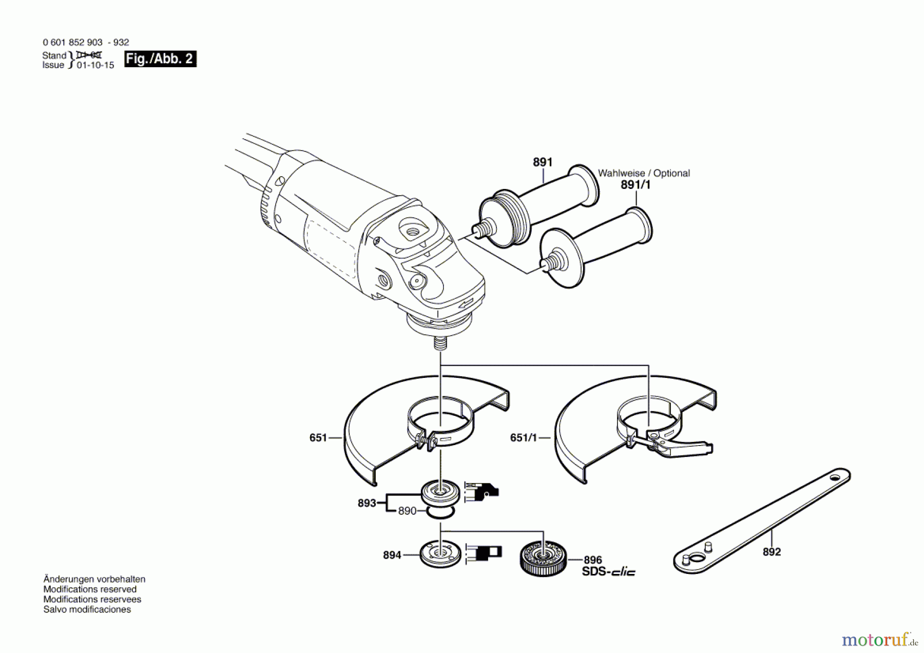  Bosch Werkzeug Winkelschleifer GWS 21-230 JH Seite 2