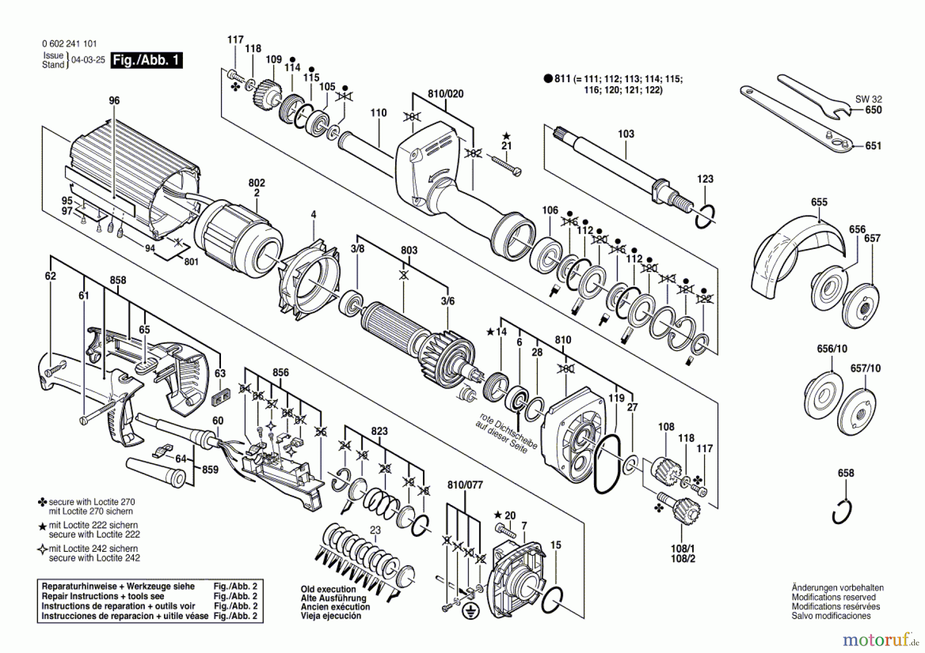  Bosch Werkzeug Hf-Geradschleifer GERADSCHLEIFER 2 241 Seite 1