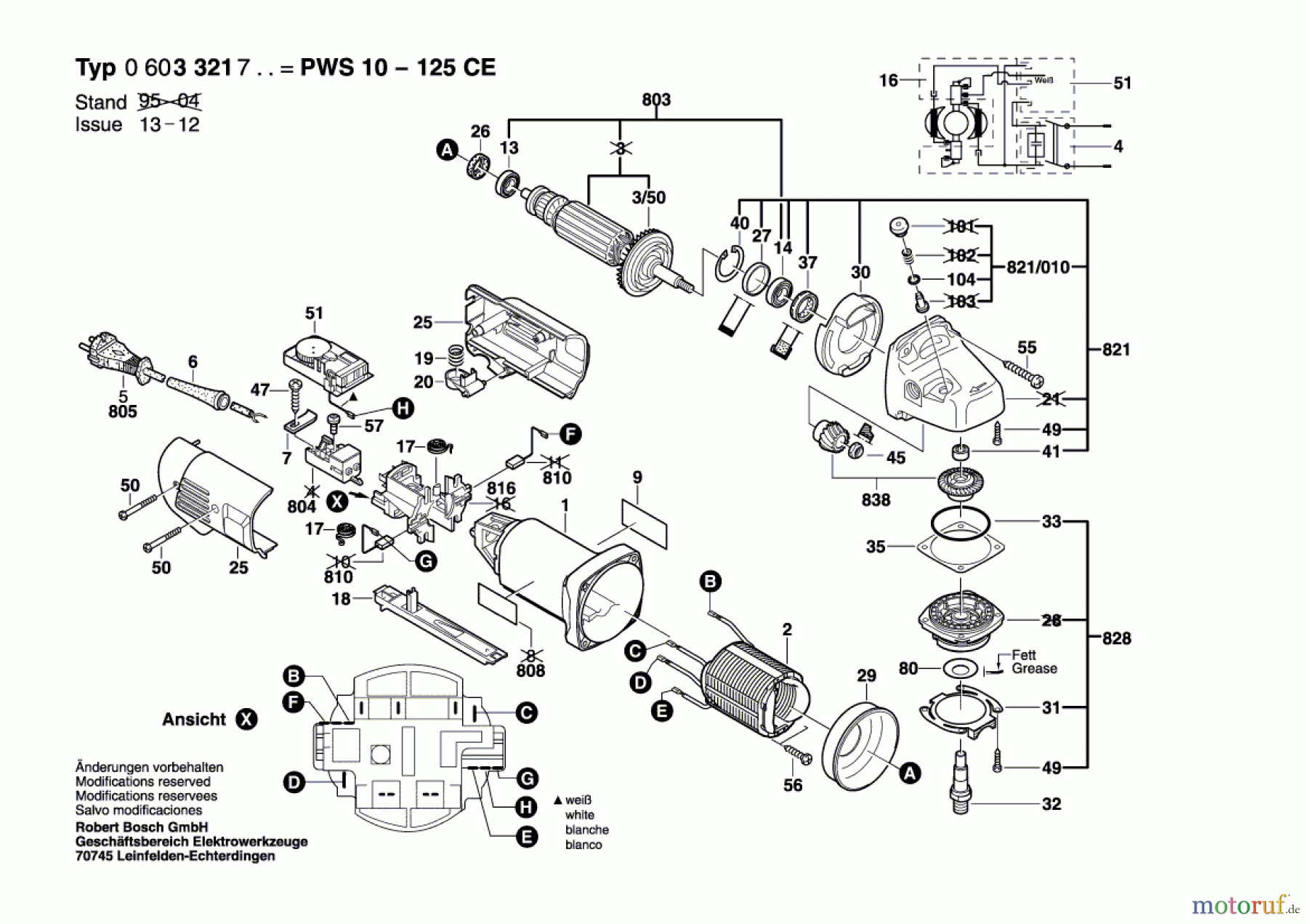  Bosch Werkzeug Winkelschleifer PWS 10-125 CE Seite 1