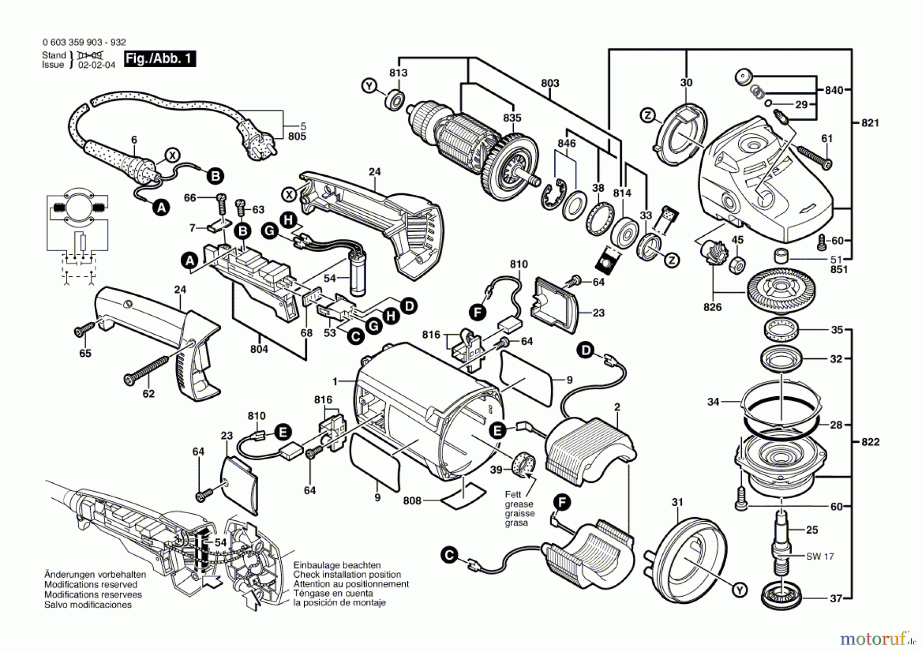  Bosch Werkzeug Winkelschleifer PWS 20-230 Seite 1