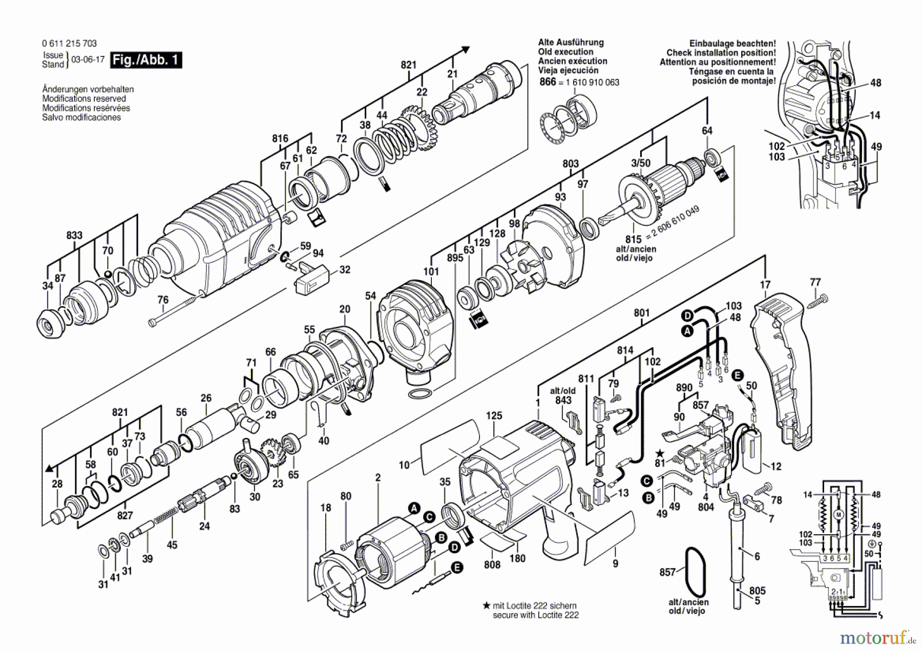  Bosch Werkzeug Bohrhammer GBH 2-20 REA Seite 1