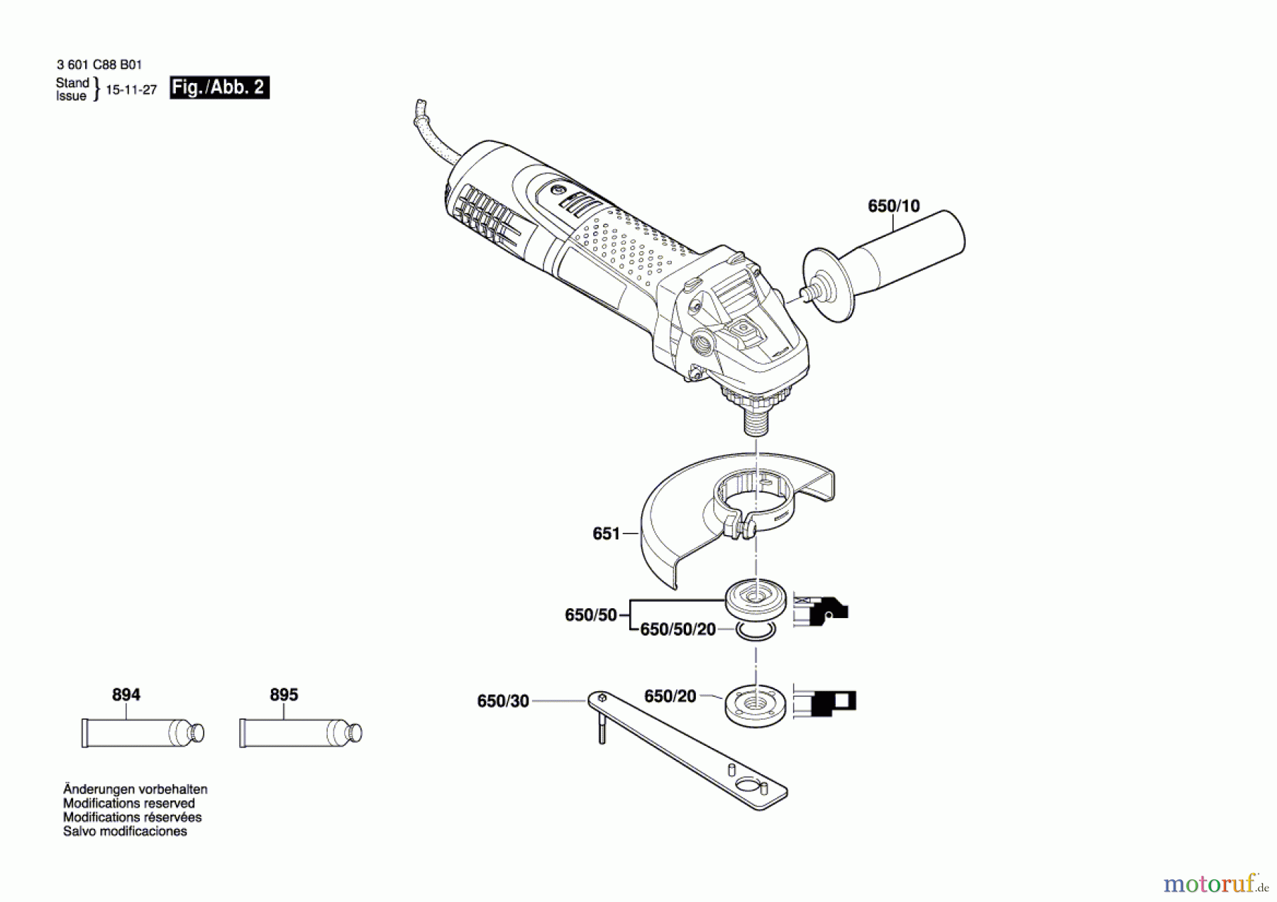  Bosch Werkzeug Winkelschleifer BAG 115-2 Seite 2