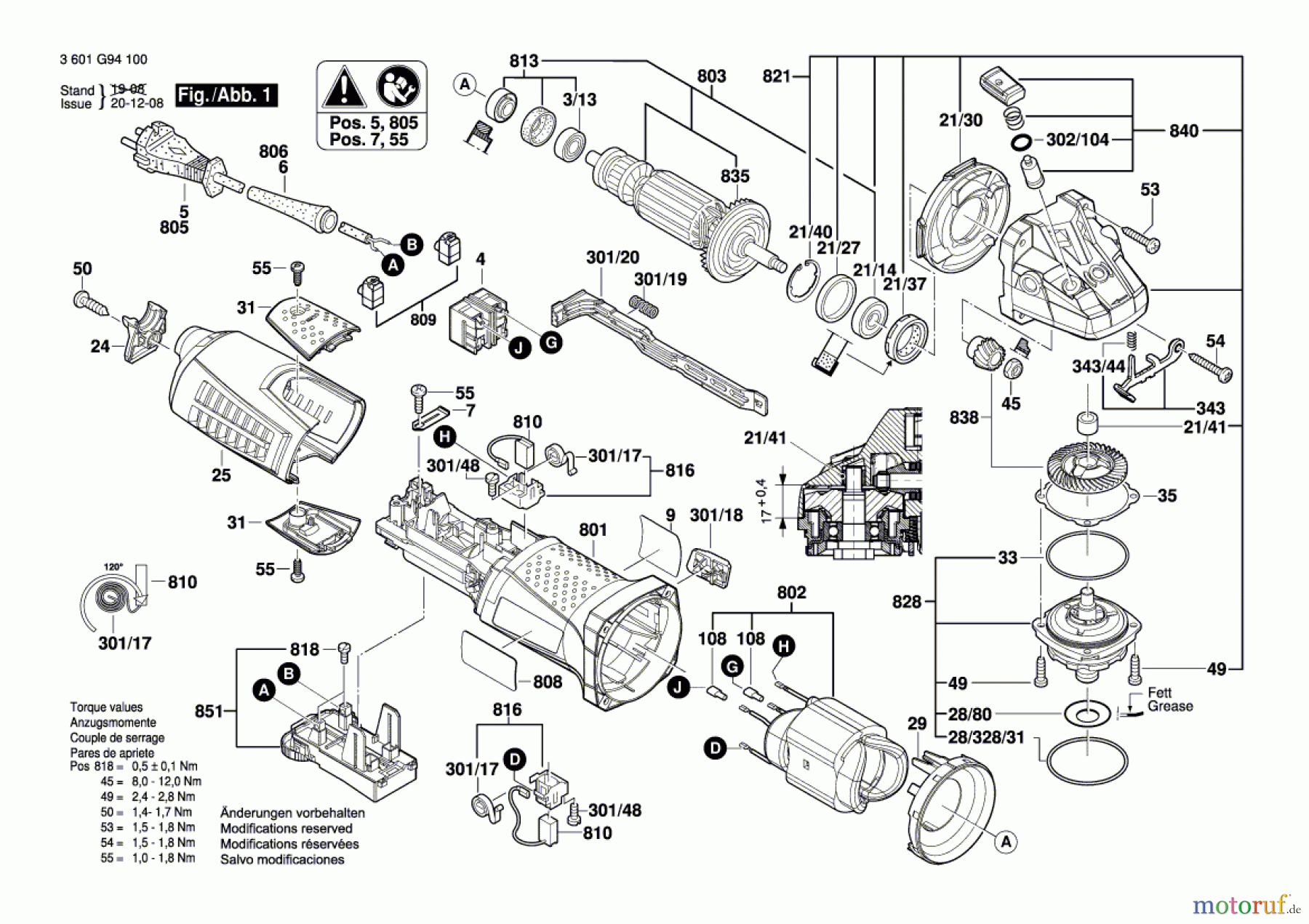  Bosch Werkzeug Winkelschleifer GWS 15-125 CIEX Seite 1