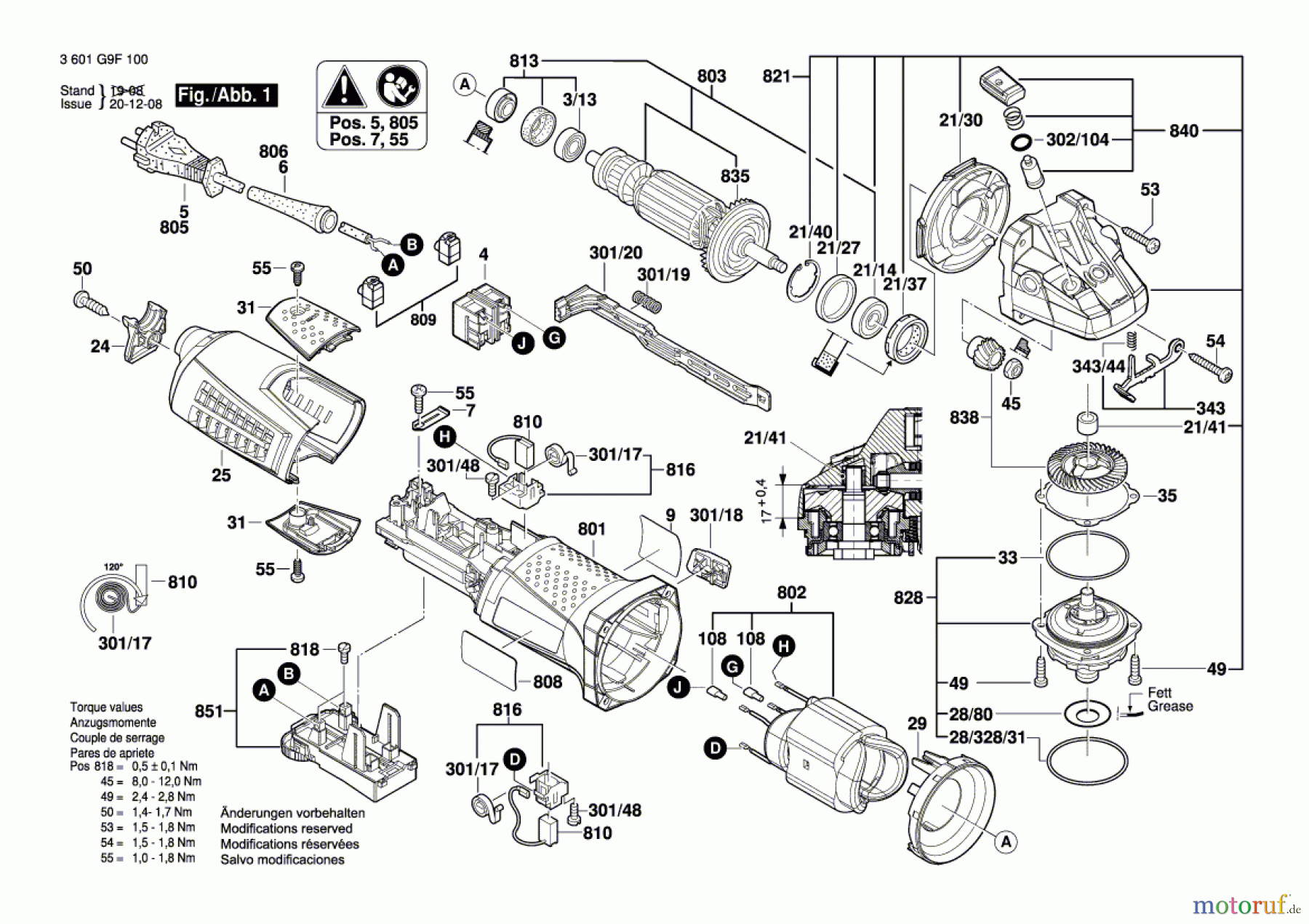  Bosch Werkzeug Winkelschleifer GWS 17-125 CIEX Seite 1