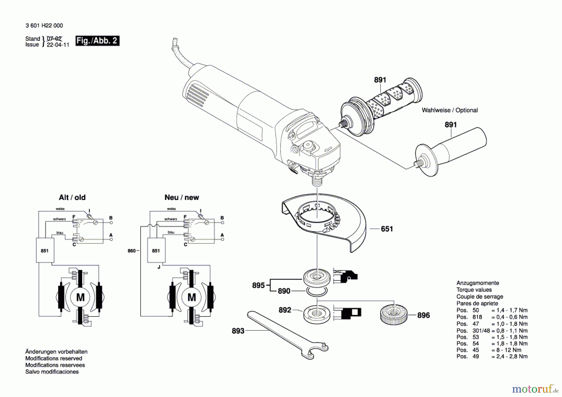  Bosch Werkzeug Winkelschleifer GWS 11-125 CI Seite 2