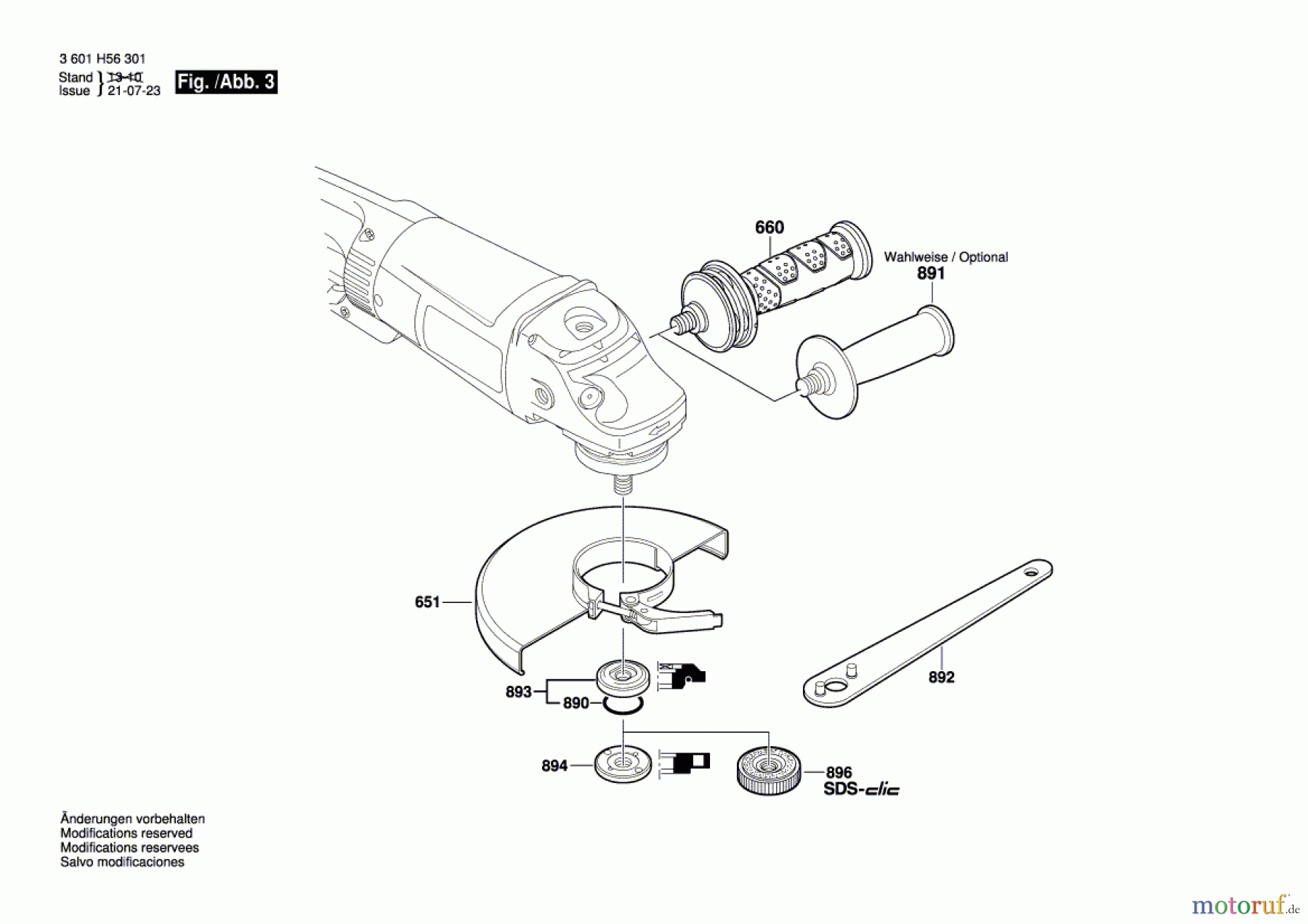 Bosch Werkzeug Winkelschleifer GWS 26-230 B Seite 3