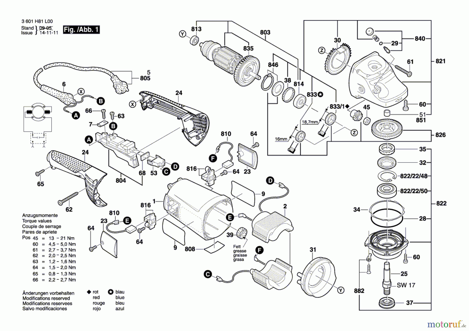  Bosch Werkzeug Winkelschleifer GWS 22-230 H Seite 1