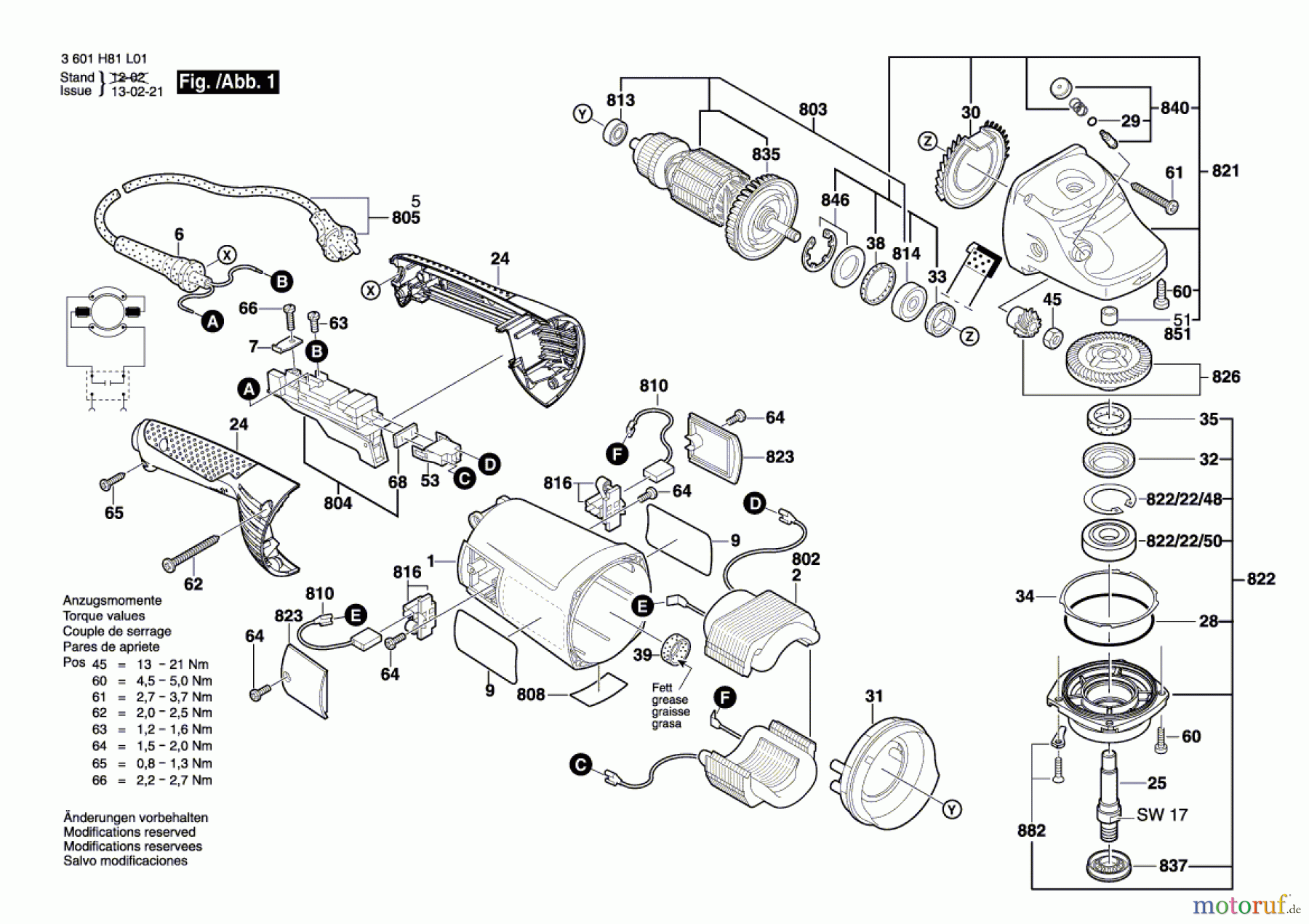  Bosch Werkzeug Winkelschleifer GWS 22-180 H Seite 1