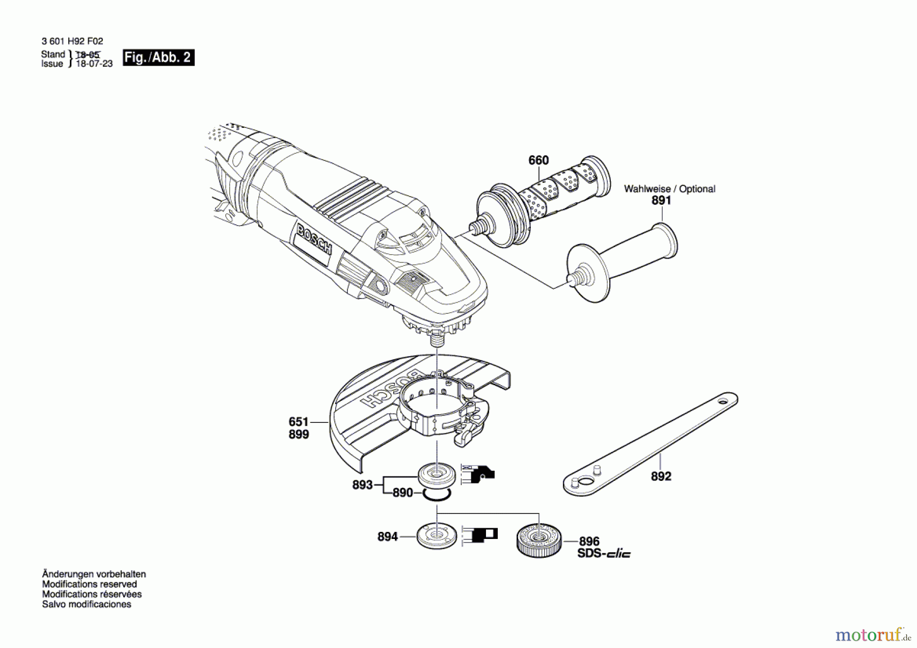  Bosch Werkzeug Winkelschleifer GWS 24-180 LVI Seite 2