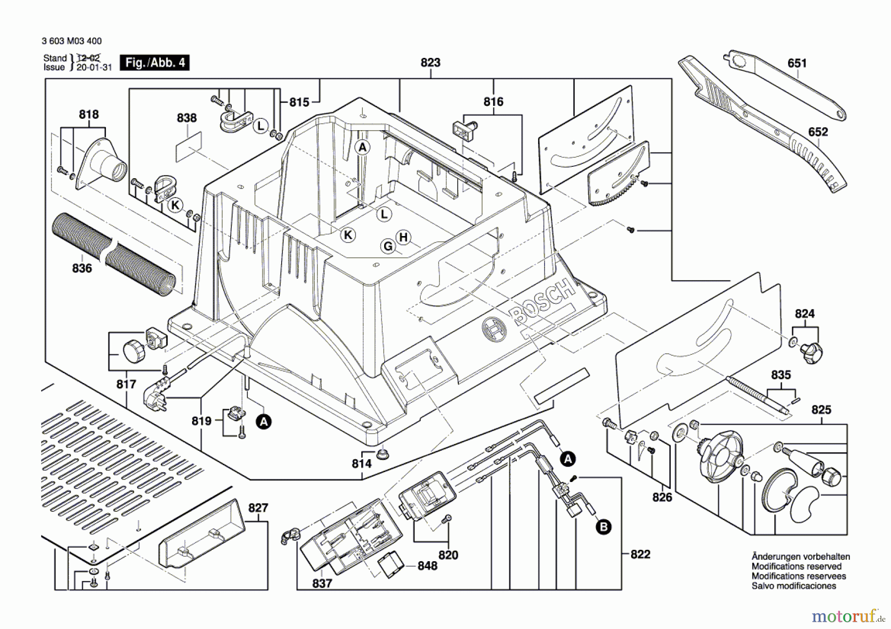  Bosch Werkzeug Tischkreissäge PTS 10 Seite 4