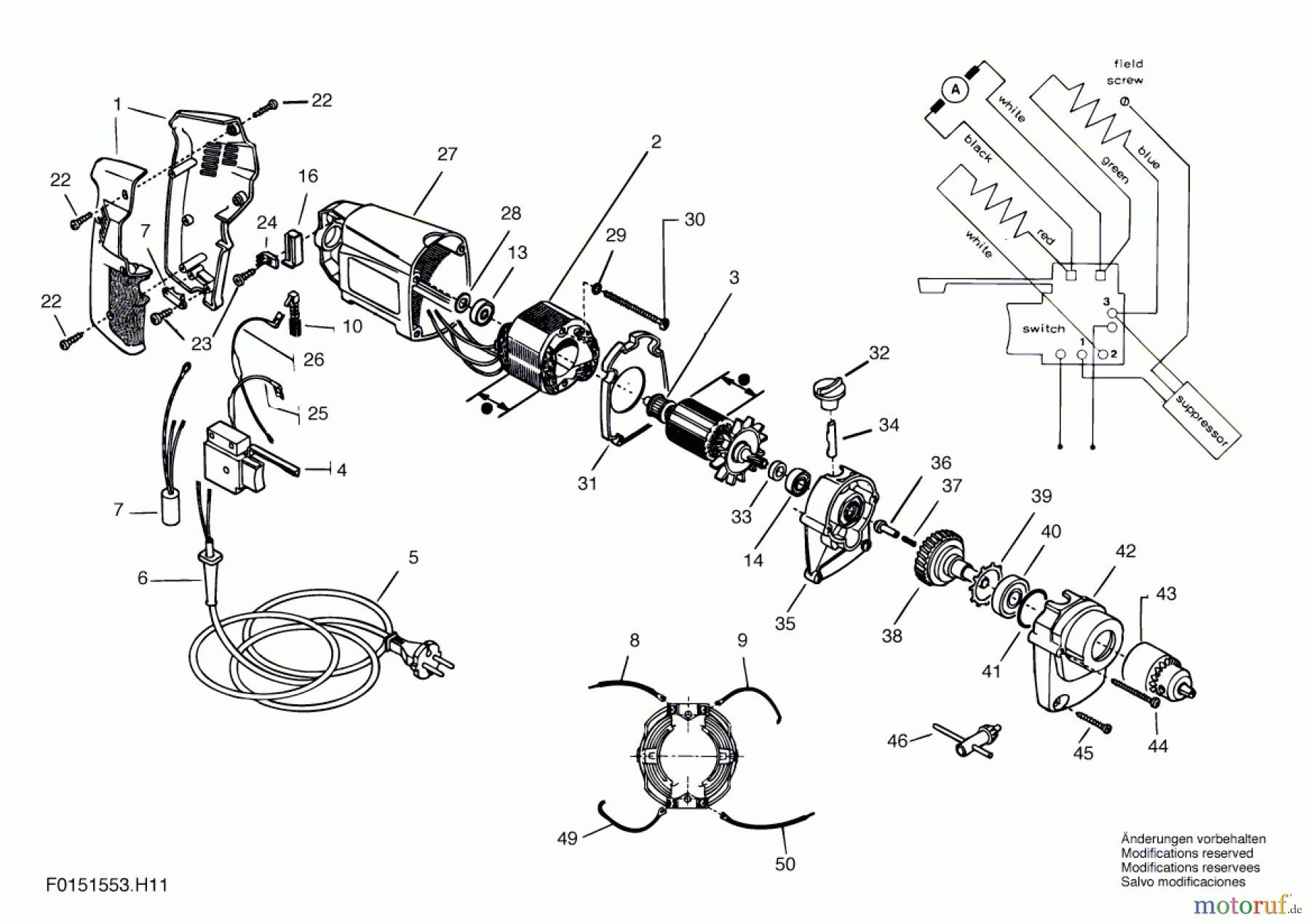  Bosch Werkzeug Bohrmaschine 1553H1 Seite 1