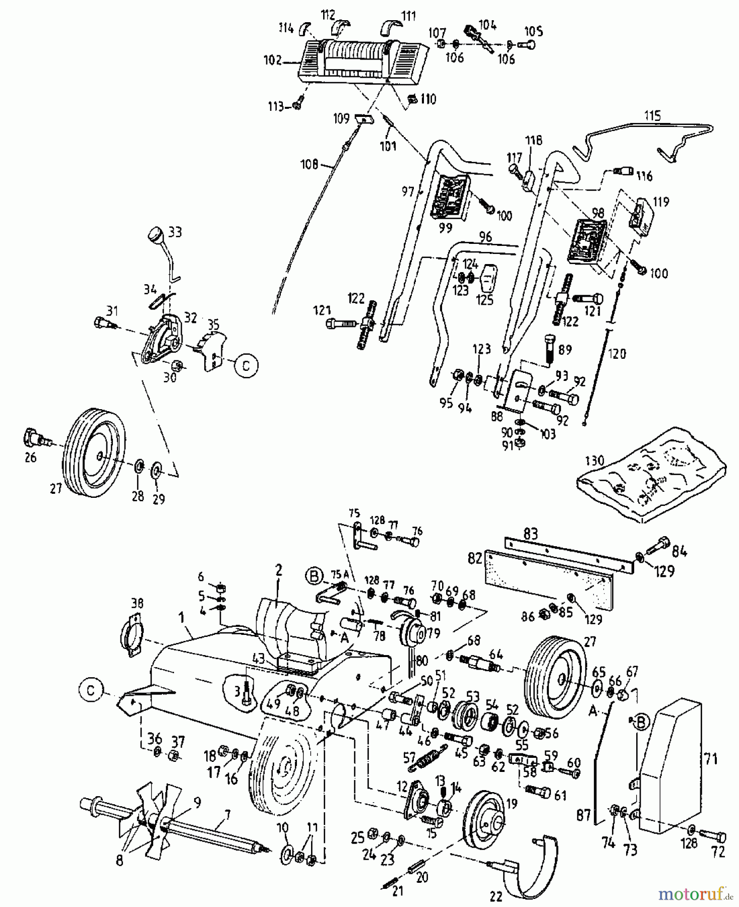  Gutbrod Motorvertikutierer MV 504 16APV06Y690  (2001) Grundgerät