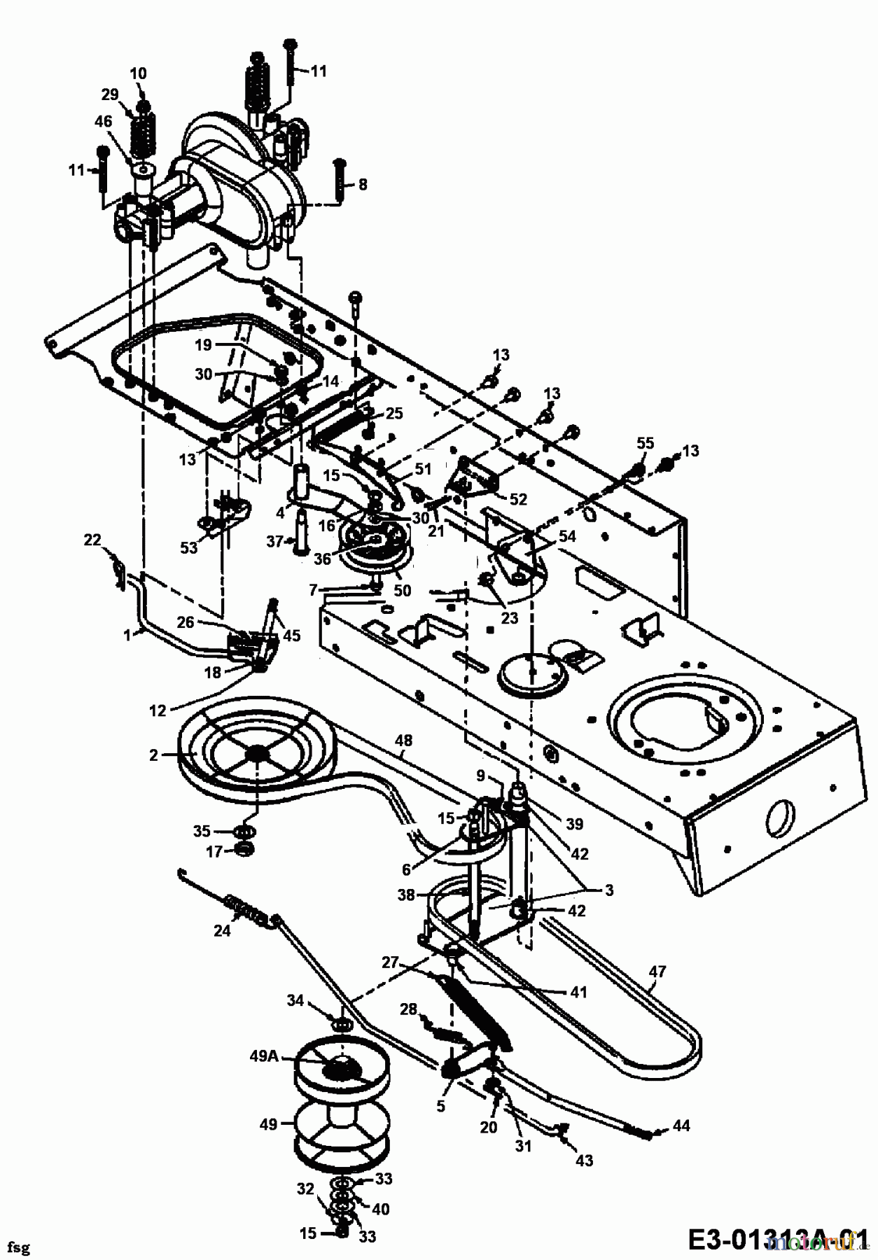  MTD Rasentraktoren E 130 136N765N678  (1996) Fahrantrieb