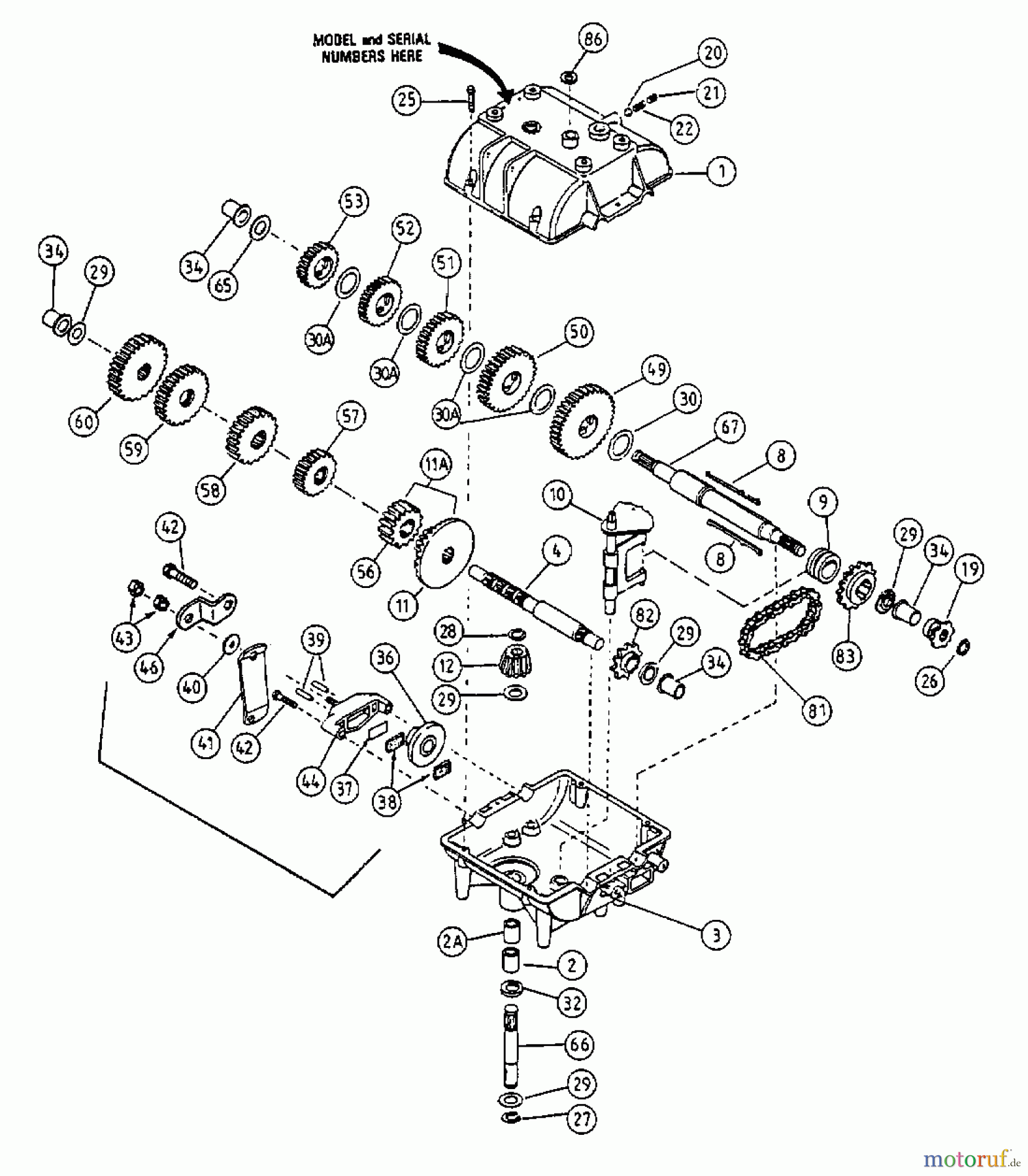  Mastercut Rasentraktoren F 125 13A-520-659  (2000) Getriebe
