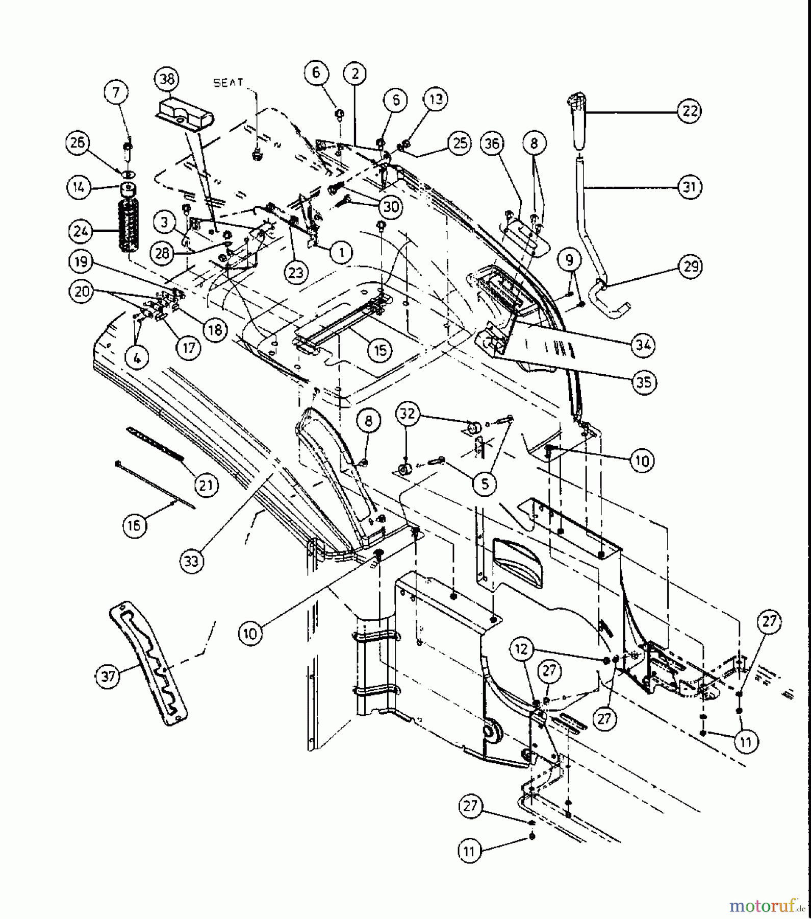  Raiffeisen Rasentraktoren RMH 16/92 H 13AE413E628  (2000) Sitzwanne