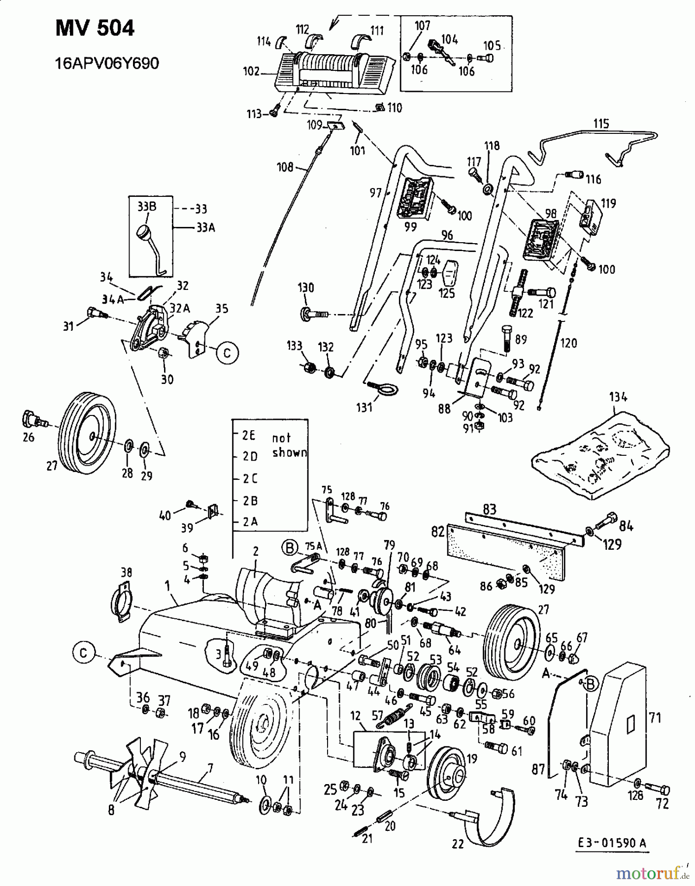  Gutbrod Motorvertikutierer MV 504 16APV06Y690  (2002) Grundgerät