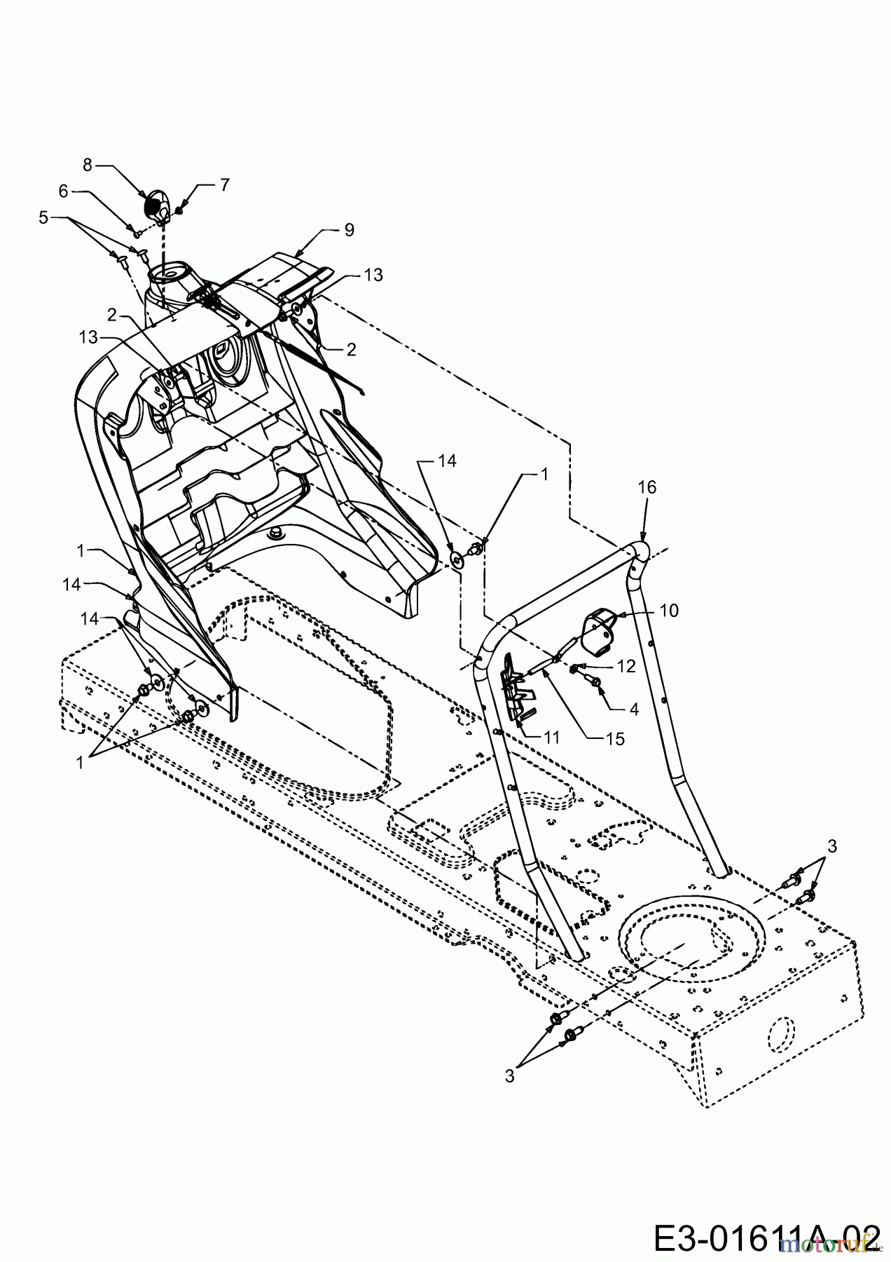  MTD Rasentraktoren SN 150 A 13BA508N678  (2003) Armaturenbrett