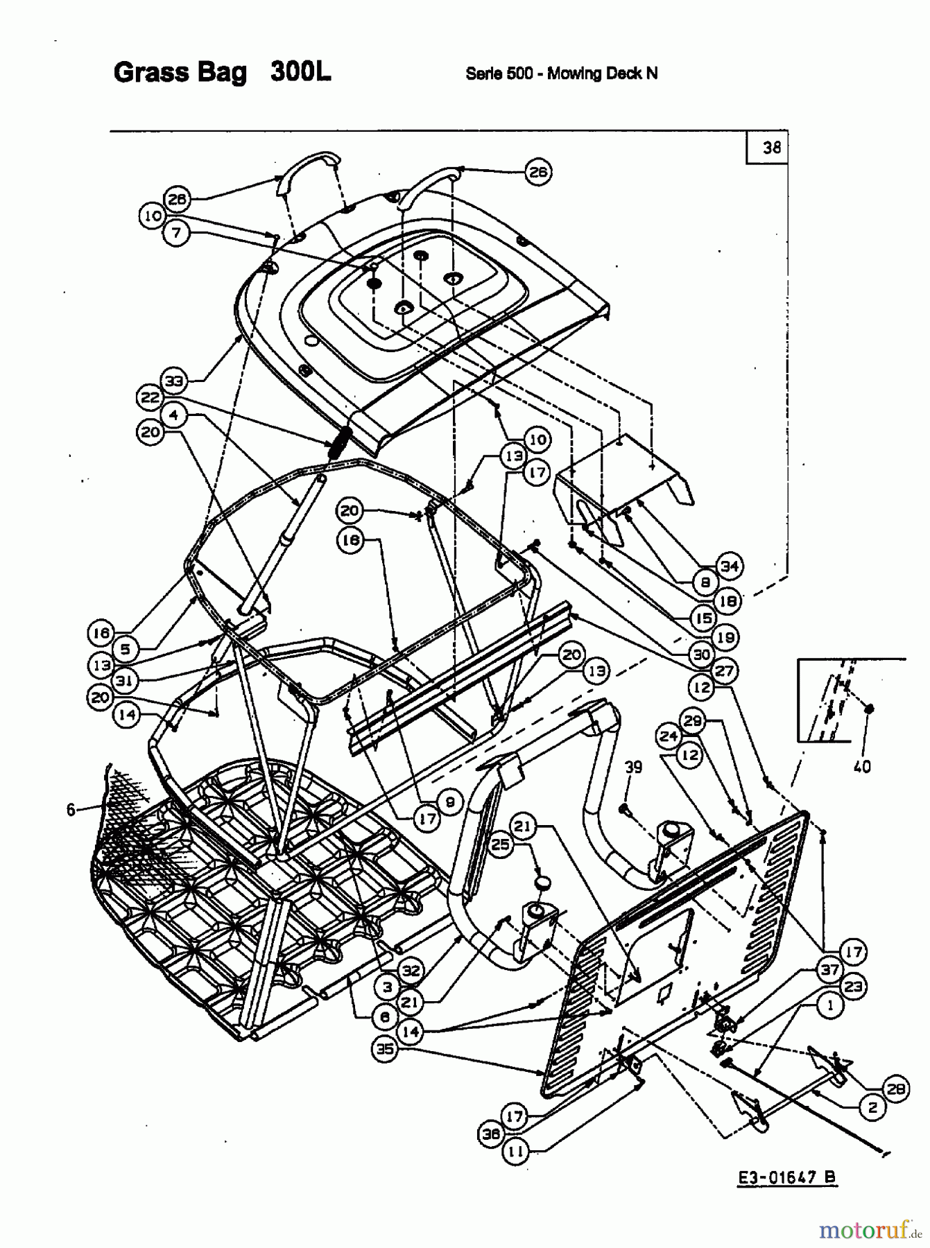  MTD Rasentraktoren SN 170 A 13AP518N678  (2002) Grasfangvorrichtung