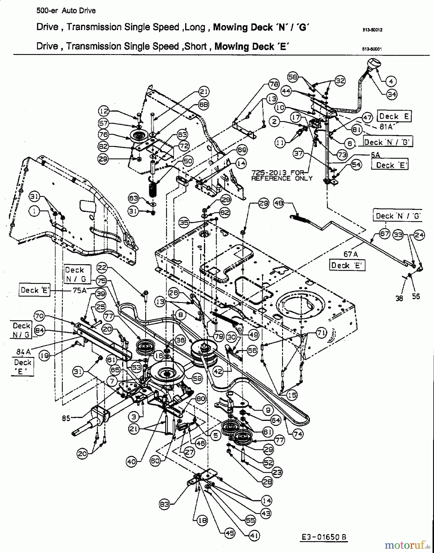  MTD ältere Modelle Rasentraktoren RH 135/105 B 13BA508N600  (2003) Fahrantrieb