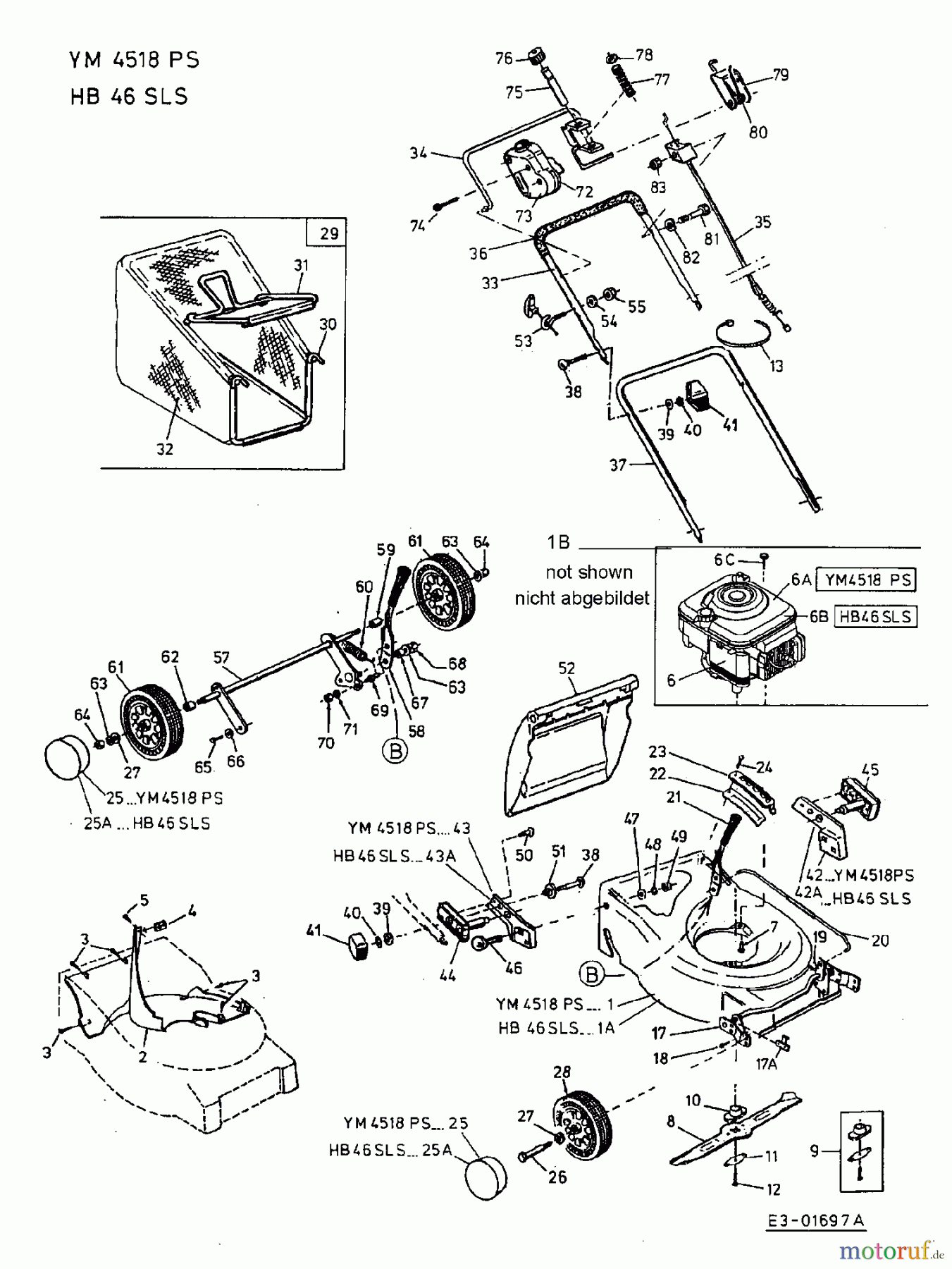  Yard-Man Motormäher YM 4518 PS 11AS699V643  (2002) Grundgerät