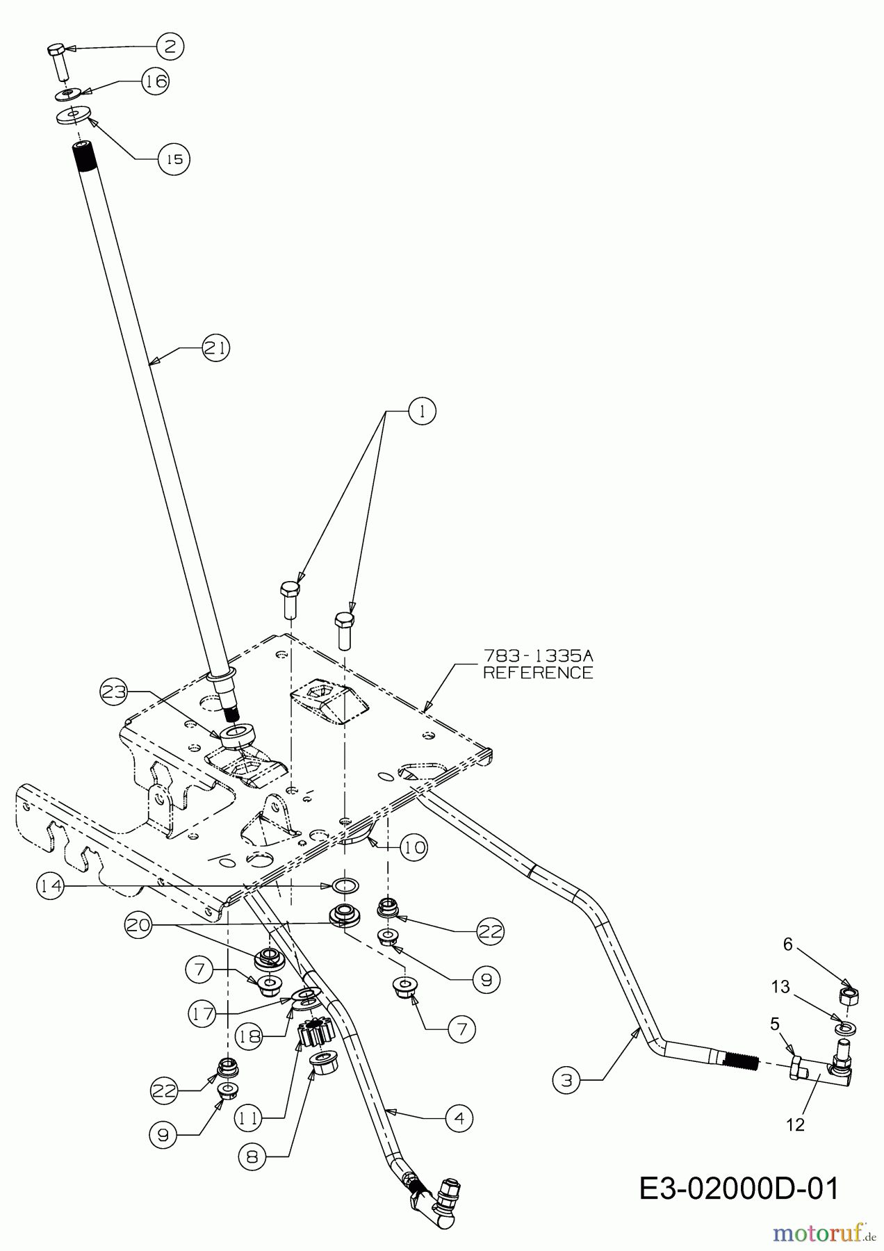  Sandrigarden Rasentraktoren TRPAD 105/15 13BA507N669  (2003) Lenkung
