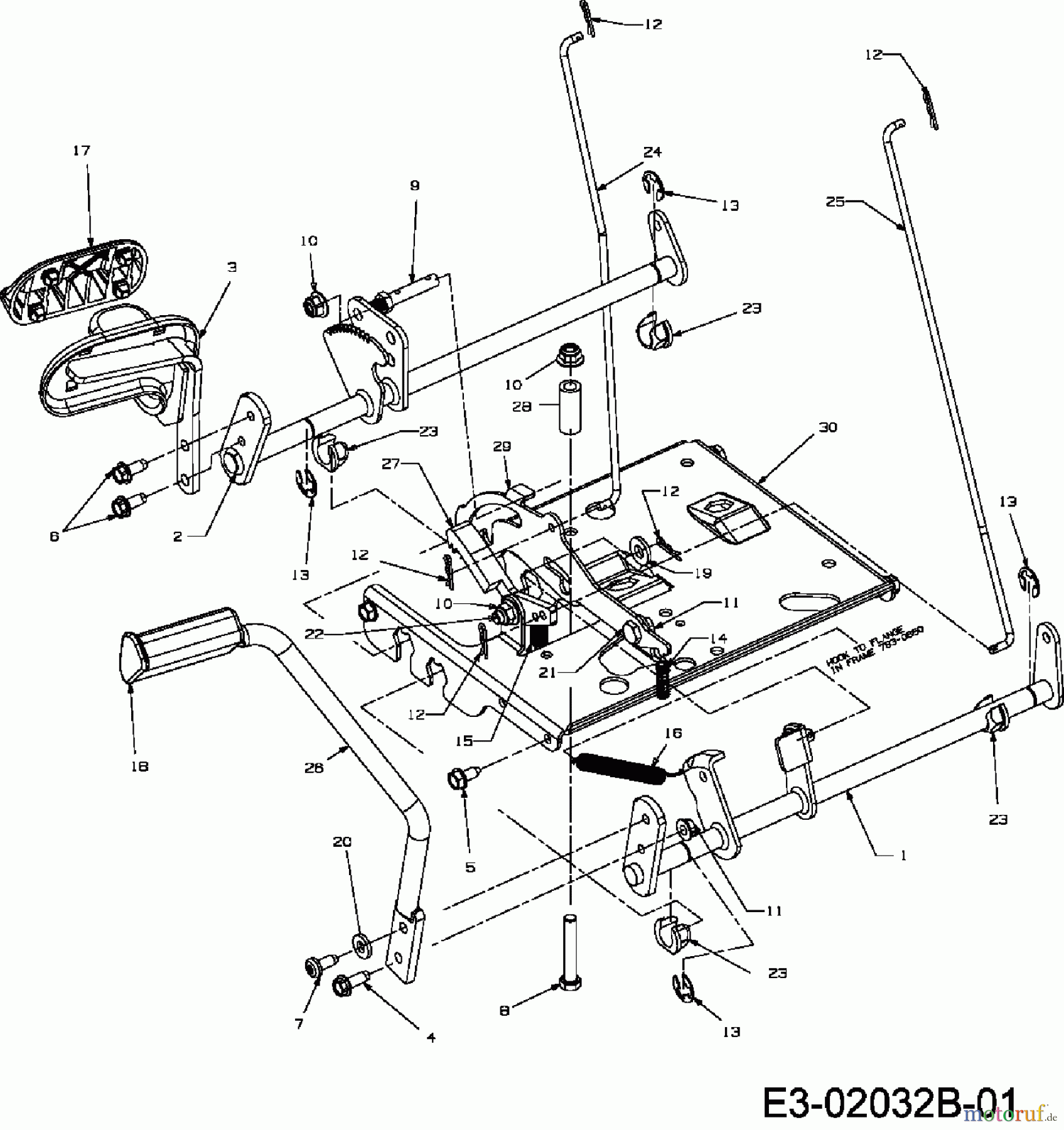 Gutbrod Rasentraktoren GLX 105 RHL-K 13BI516N690  (2007) Pedale